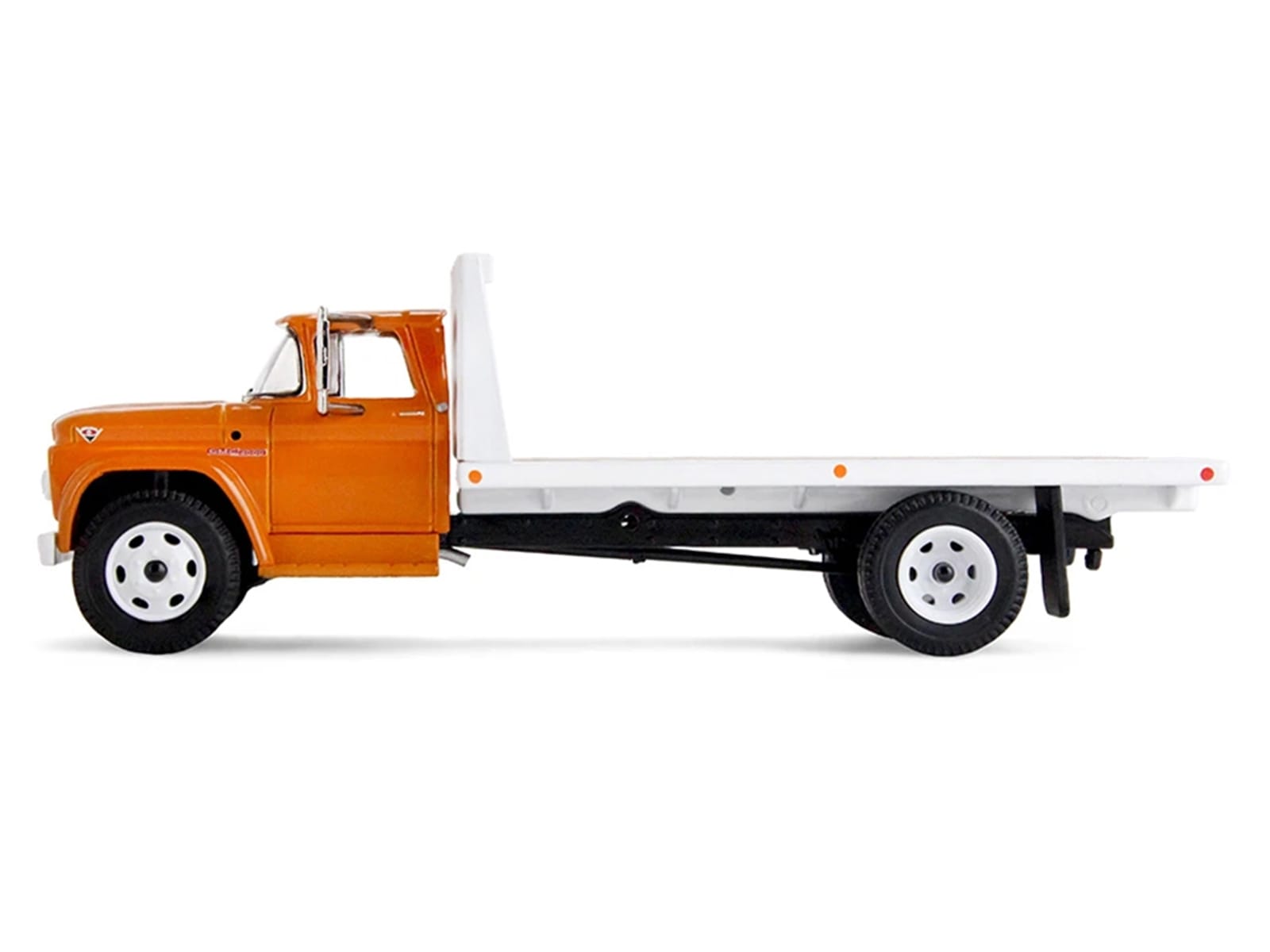 GMC 4000 Flatbed Truck Omaha Orange 1/64 Diecast Model by DCP/First Gear - Image 3