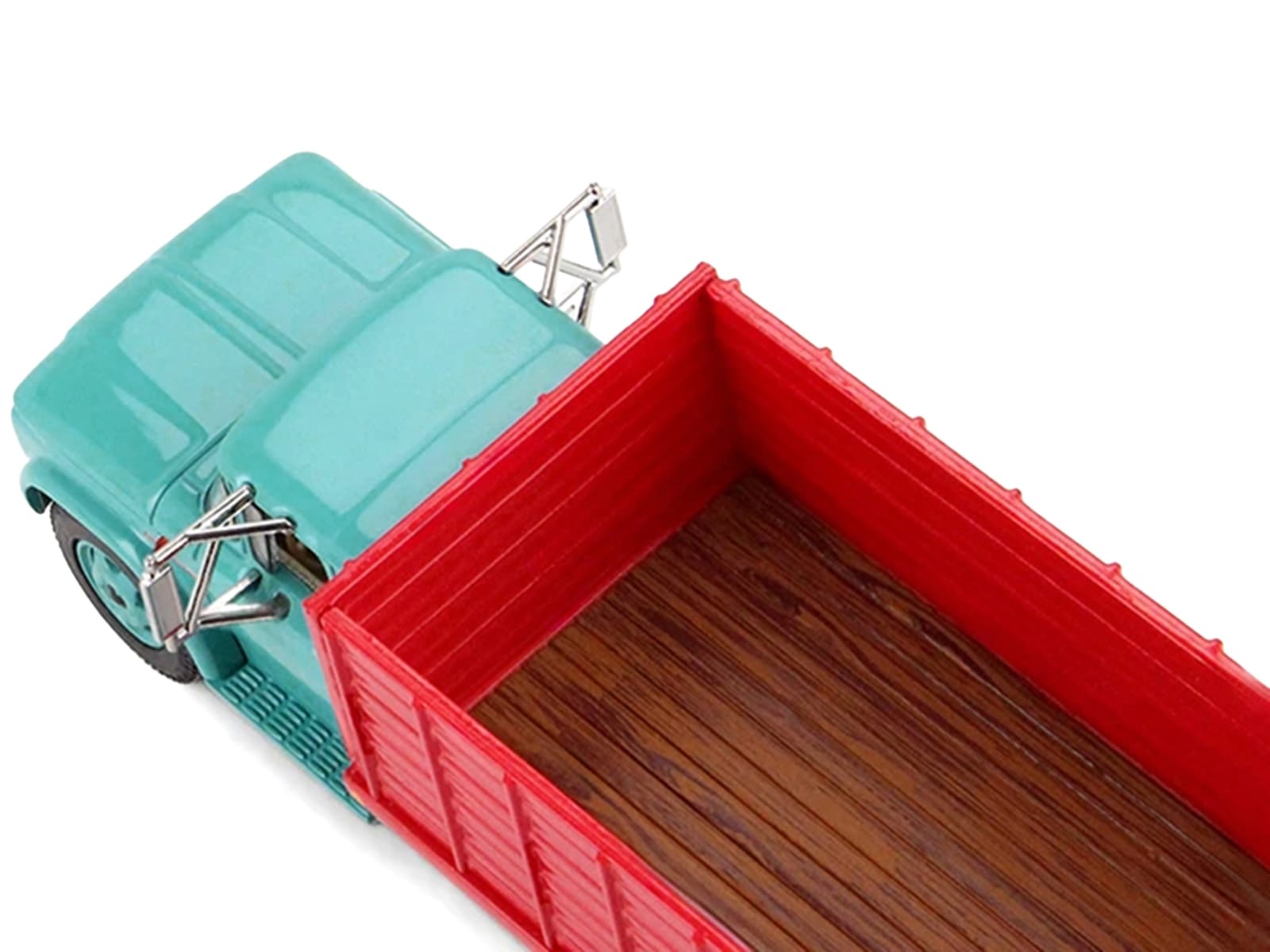GMC 4000 Grain Truck Turquoise with Red Container 1/64 Diecast Model by DCP/First Gear - Image 2