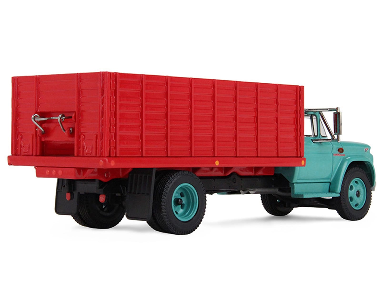 GMC 4000 Grain Truck Turquoise with Red Container 1/64 Diecast Model by DCP/First Gear - Image 4