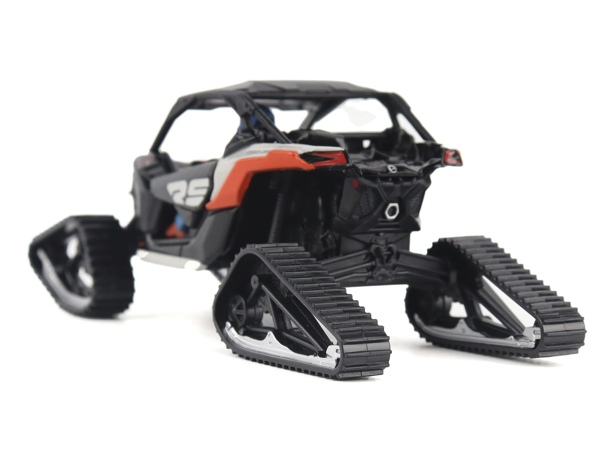 Can-Am Maverick X3 X RS Turbo RR Winter Version Chalk Gray and Magma Red with Driver Figure 1/32 Diecast Model by BRP Models