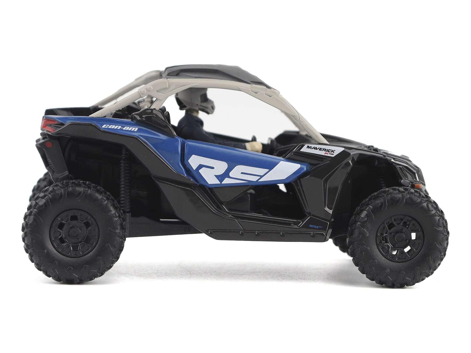 Can-Am Maverick X3 X RS Turbo RR Intense Blue and Chalk Gray with Driver Figure 1/32 Diecast Model by BRP Models - Image 2