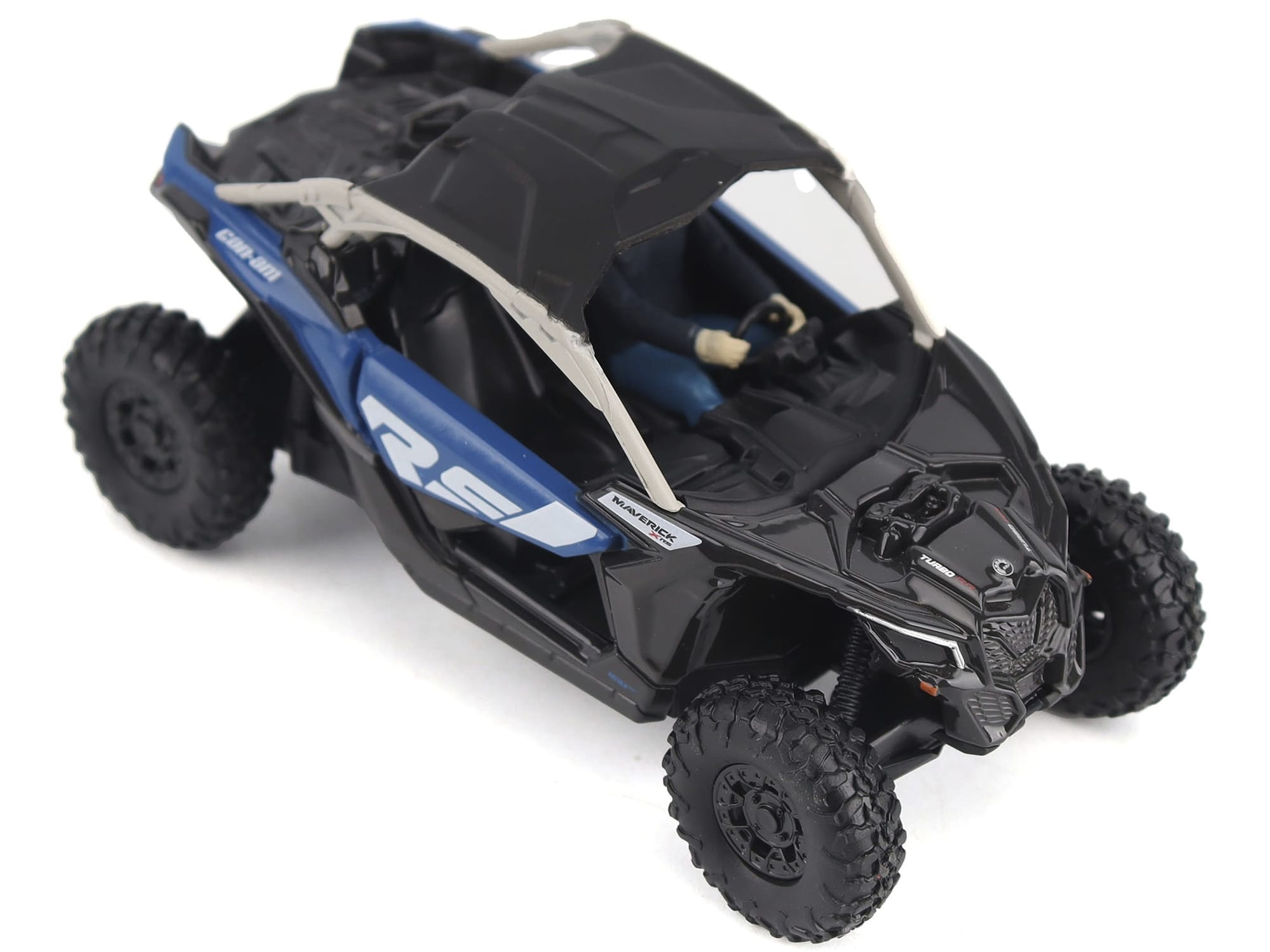 Can-Am Maverick X3 X RS Turbo RR Intense Blue and Chalk Gray with Driver Figure 1/32 Diecast Model by BRP Models - Image 4