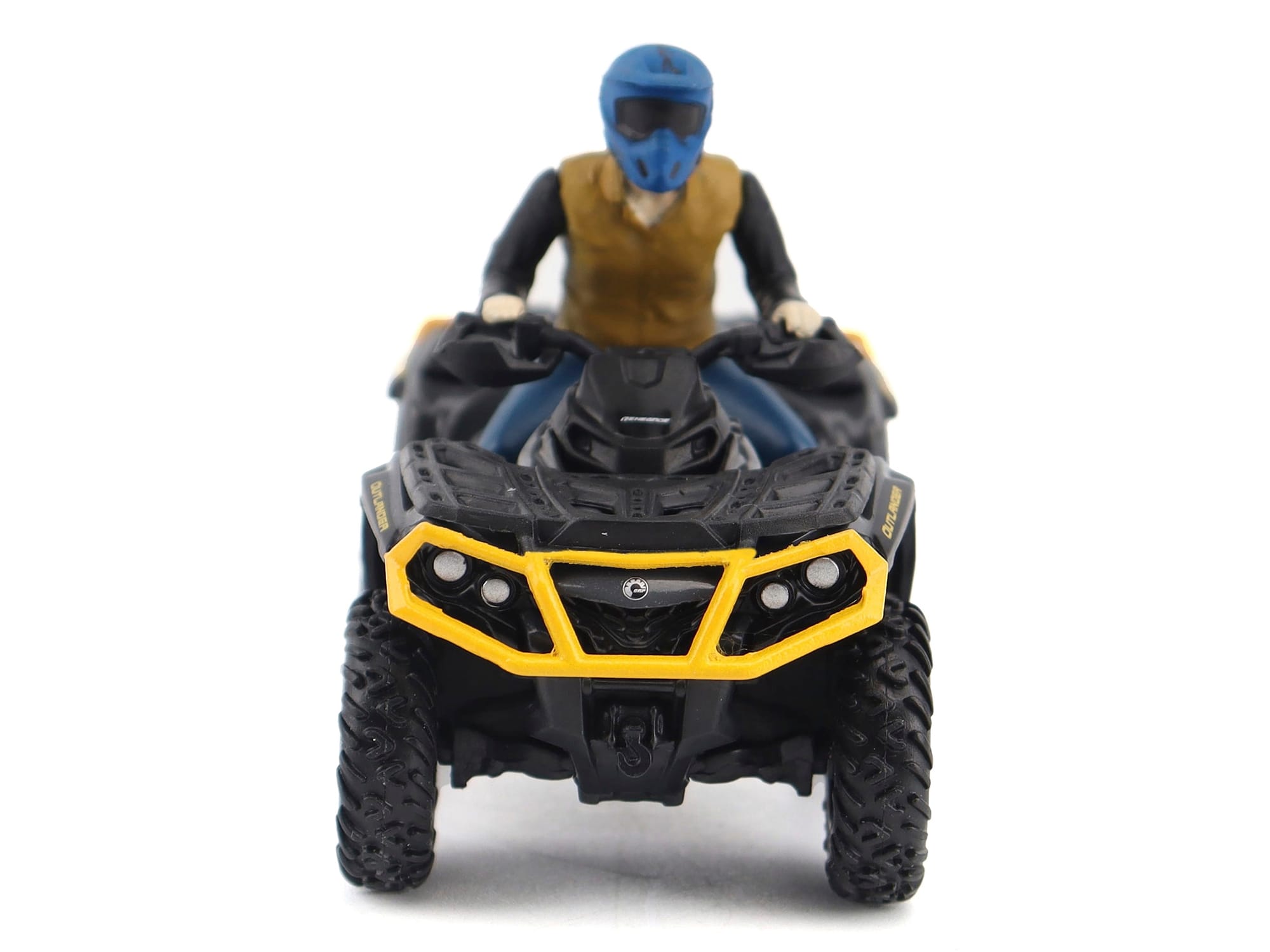 Can-Am Outlander XT-P 1000R ATV Iron Gray and Neo Yellow with Driver Figure 1/32 Diecast Model by BRP Models - Image 3