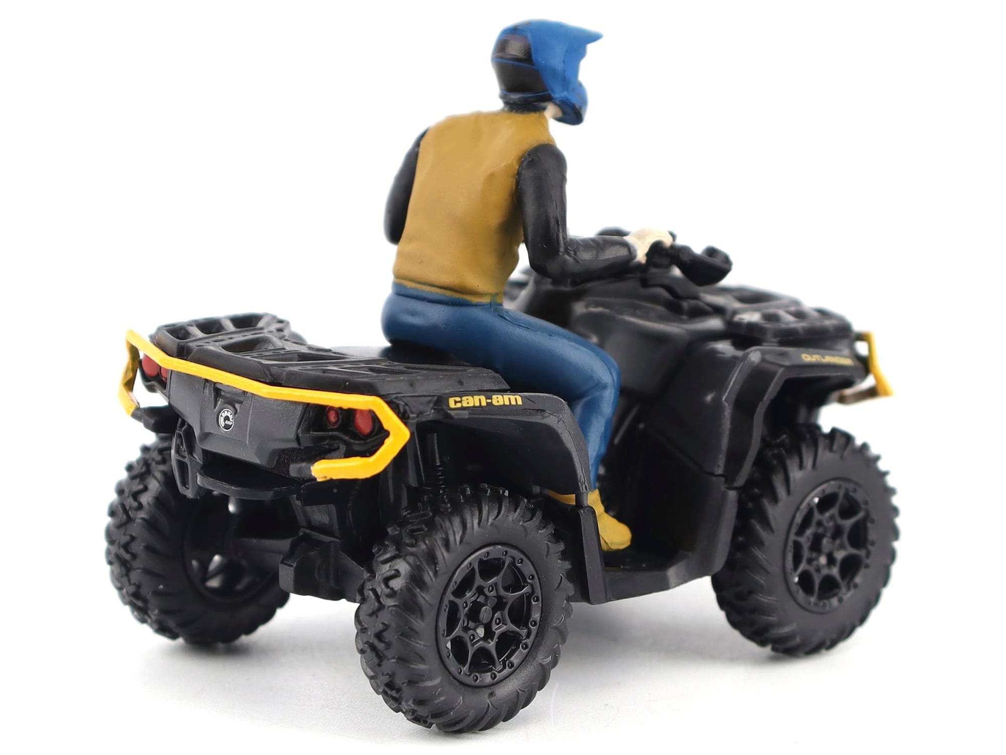 Can-Am Outlander XT-P 1000R ATV Iron Gray and Neo Yellow with Driver Figure 1/32 Diecast Model by BRP Models - Image 5
