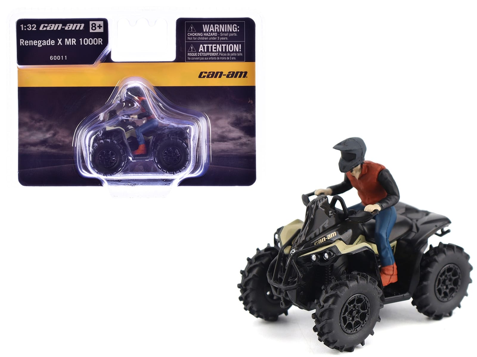 Can-Am Renegade X MR 1000R ATV Desert Tan with Driver Figure 1/32 Diecast Model by BRP Models - Image 5