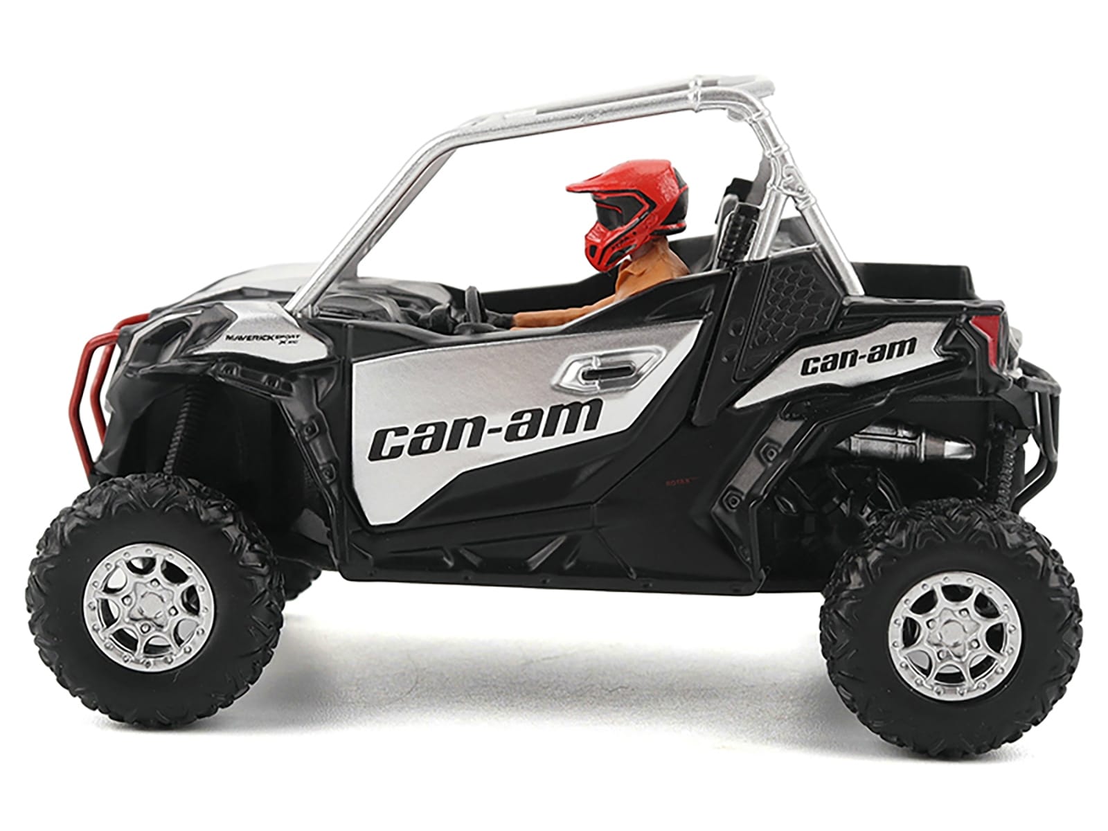 Can-Am Maverick Sport XXC 1000R Silver Metallic and Black with Driver Figure 1/32 Diecast Model by BRP Models - Image 2