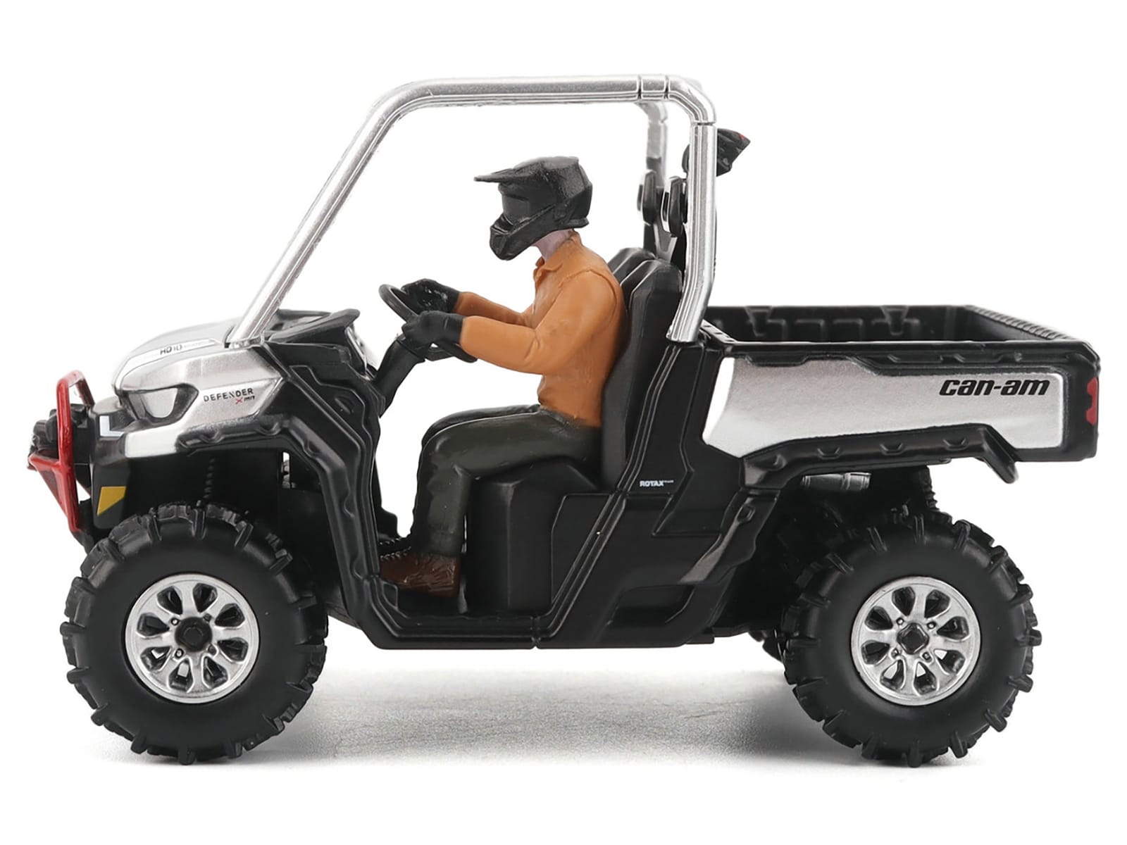Can-Am Defender XMR Silver Metallic and Black with Driver Figure 1/32 Diecast Model by BRP Models - Image 2