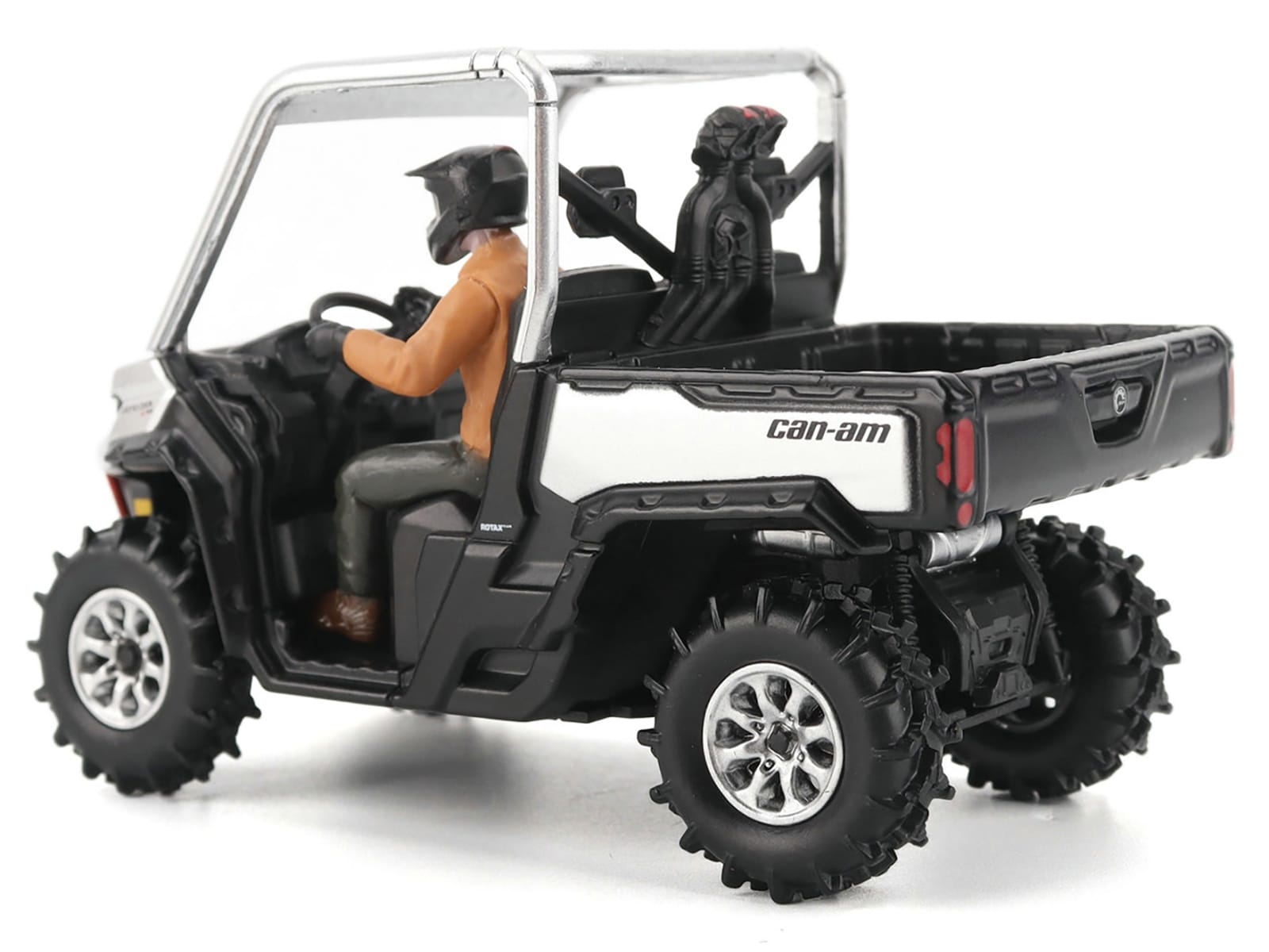 Can-Am Defender XMR Silver Metallic and Black with Driver Figure 1/32 Diecast Model by BRP Models - Image 3
