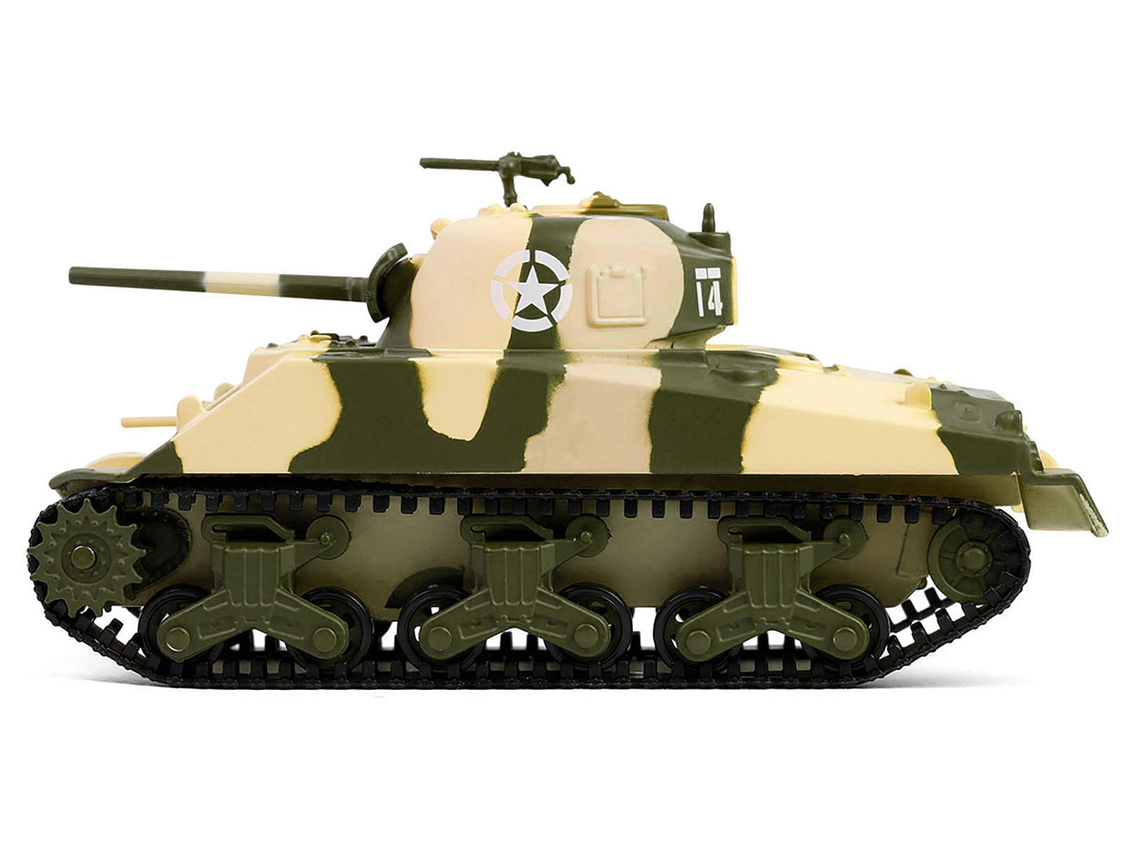 1944 M4 Sherman Tank "U.S. Army 756th Tank Battalion 5th Army C Company Cassino Italy" Camouflage "Battalion 64" Series 5 1/64 Diecast Model Car by Greenlight