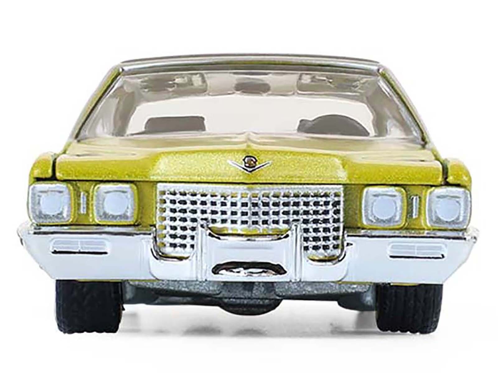 1971 Cadillac Sedan Deville Lowrider Gold Metallic with Black Top "California Lowriders" Series 7 1/64 Diecast Model Car by Greenlight - Image 4