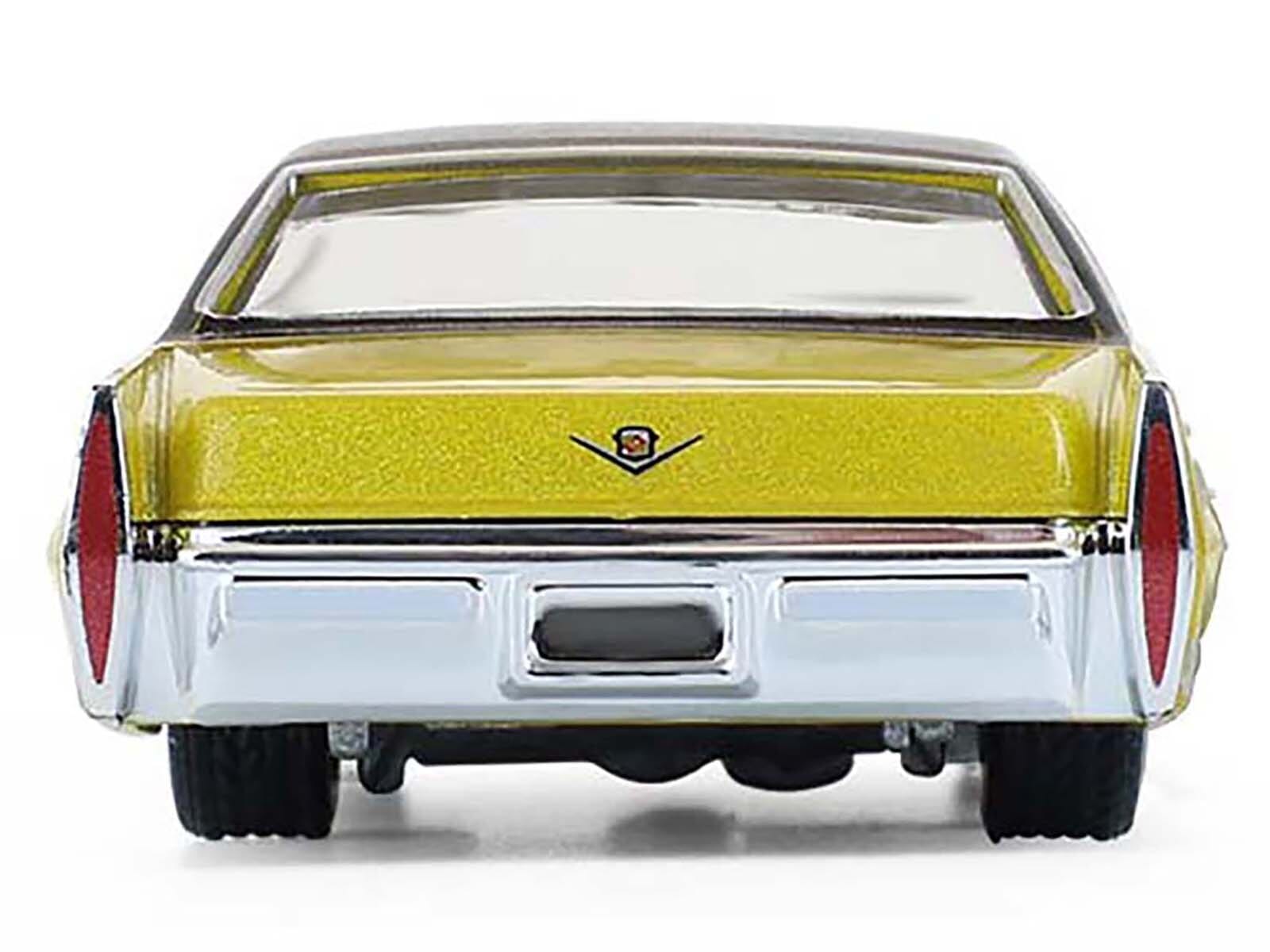1971 Cadillac Sedan Deville Lowrider Gold Metallic with Black Top "California Lowriders" Series 7 1/64 Diecast Model Car by Greenlight - Image 5