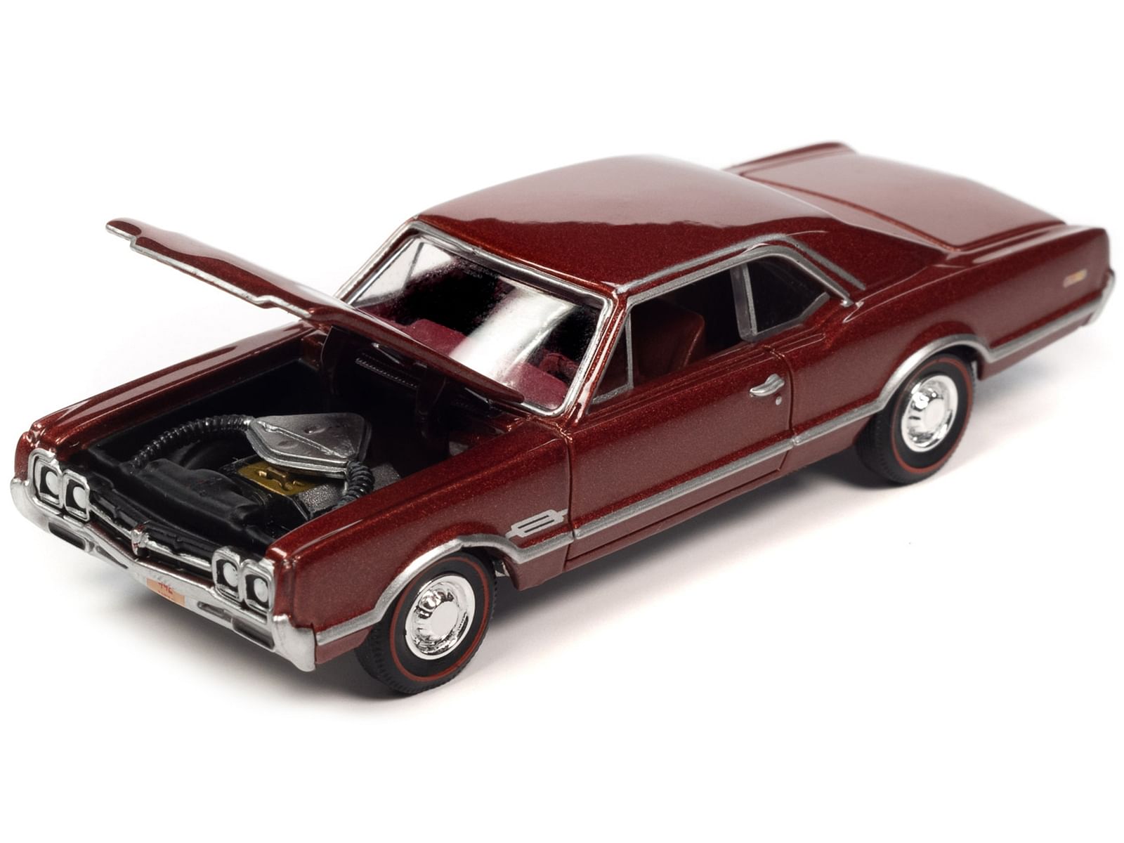 1966 Oldsmobile 442 Autumn Bronze Metallic with Red Interior “Vintage Muscle” Limited Edition 1/64 Diecast Model Car by Auto World