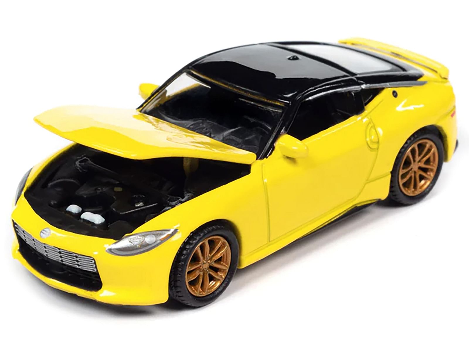 2023 Nissan Z Ikazuchi Yellow with Super Black Top “Import Legends” Limited Edition 1/64 Diecast Model Car by Auto World