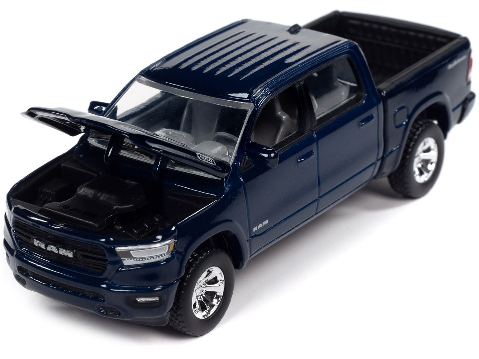 2021 Ram 1500 Big Horn North Edition Pickup Truck Patriot Blue Metallic “Muscle Trucks” Limited Edition 1/64 Diecast Model Car by Auto World