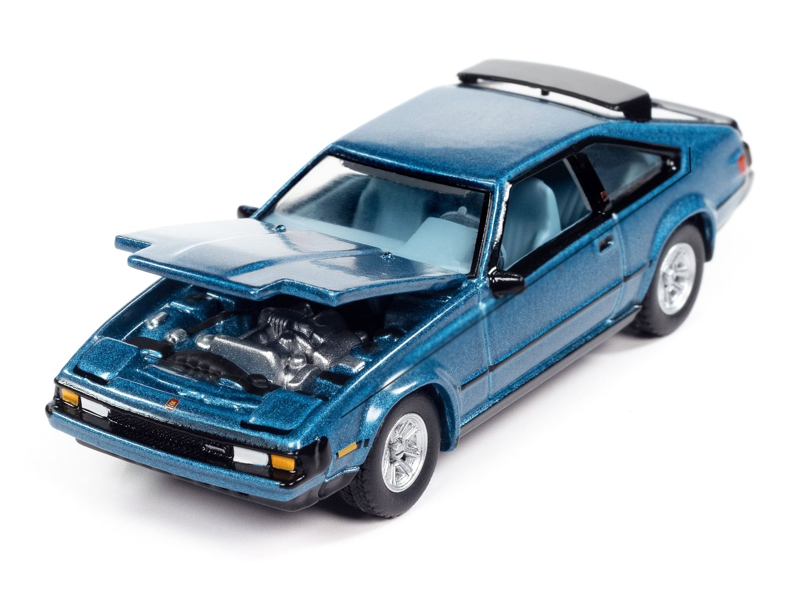 1982 Toyota Celica Supra Light Blue Metallic with Blue Interior “Import Legends” Limited Edition 1/64 Diecast Model Car by Auto World