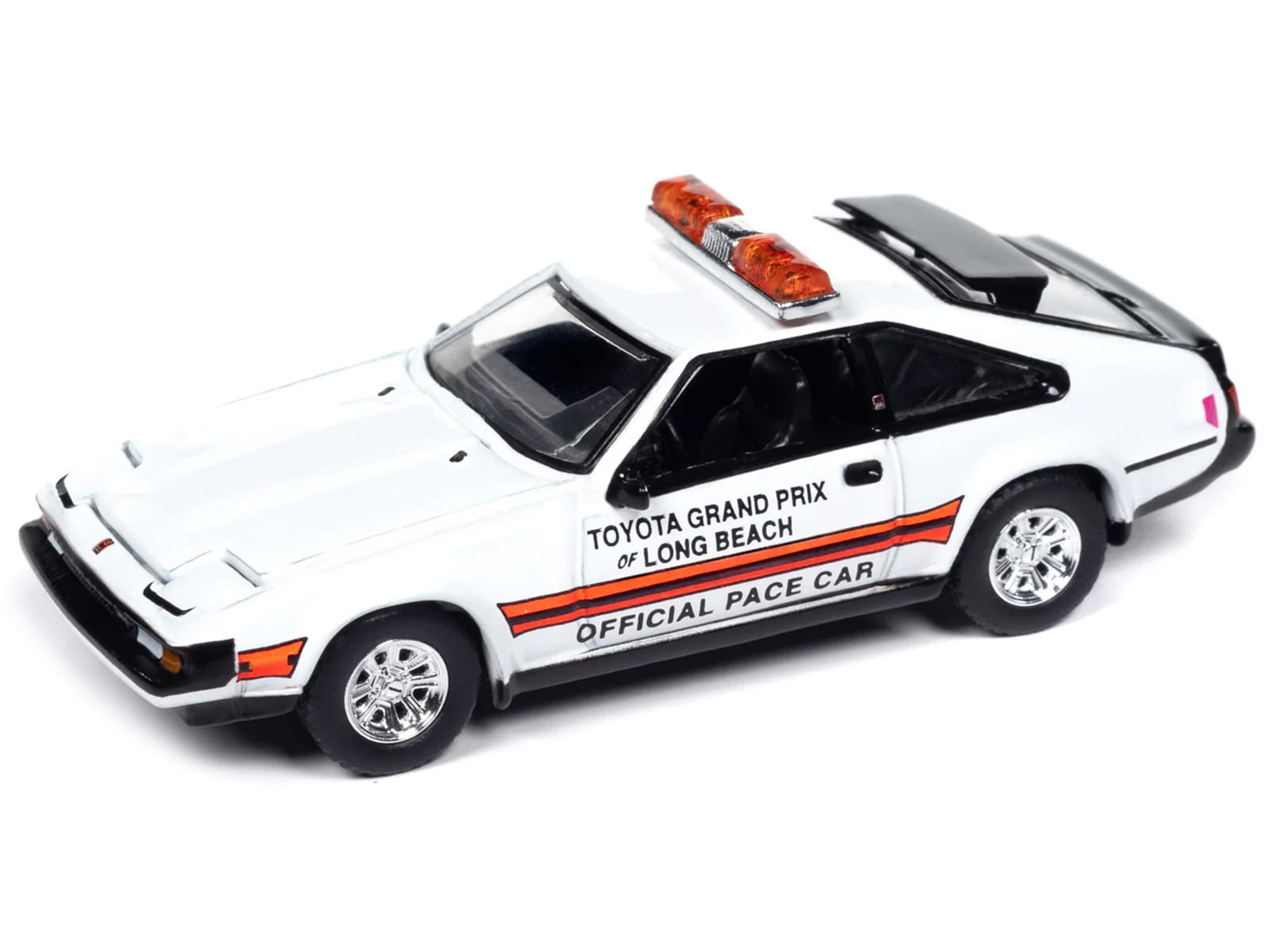 1983 Toyota Celica Supra "Toyota Grand Prix of Long Beach Official Pace Car" White "Import Legends" Series 1/64 Diecast Model Car by Auto World - Image 2