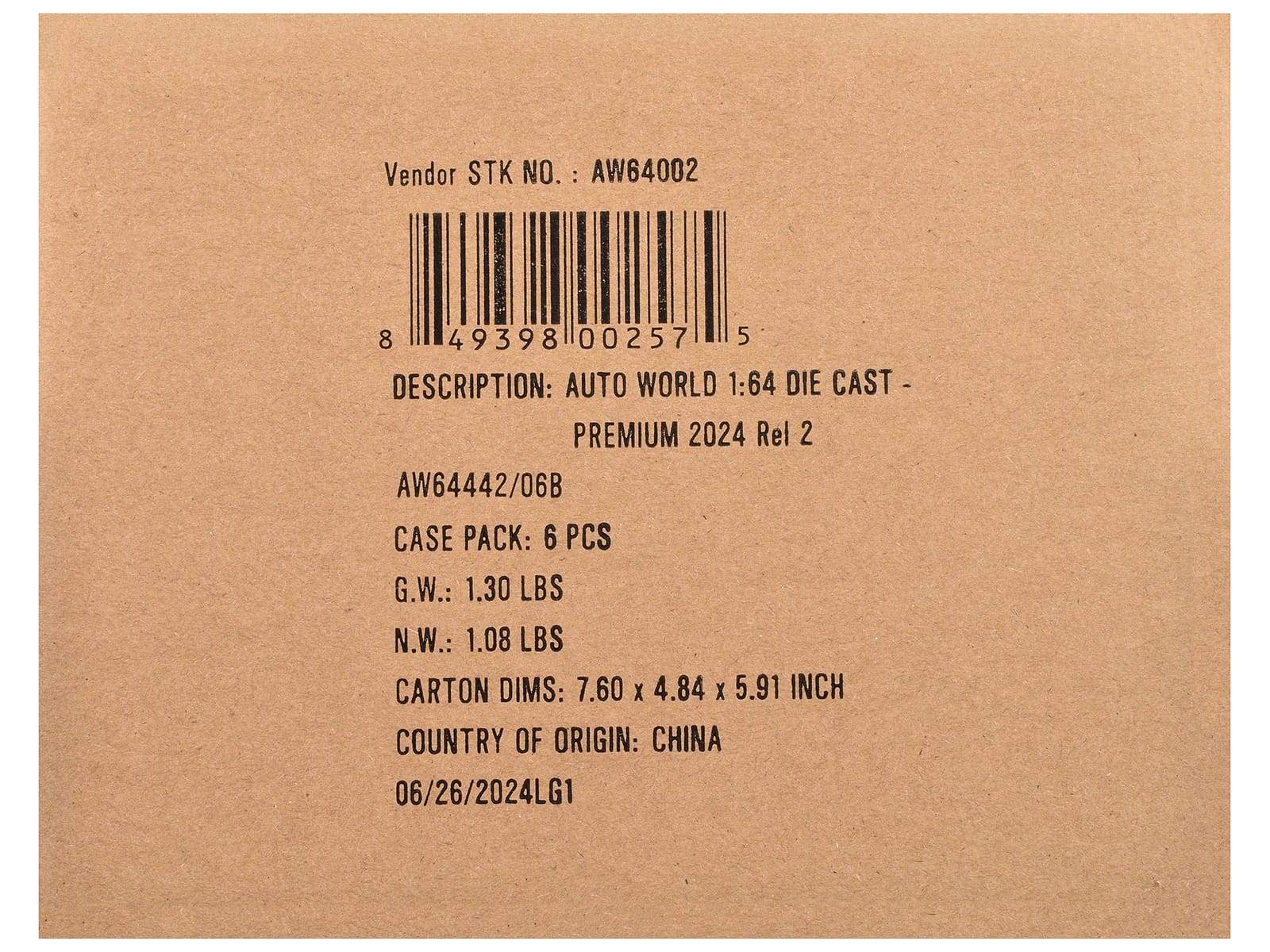 Auto World Premium 2024 Set B of 6 pieces Release 2 1/64 Diecast Model Cars by Auto World - Image 3