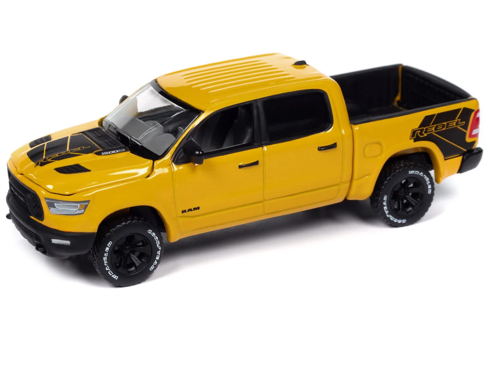 2023 Ram 1500 Rebel Havoc Edition Pickup Truck Baja Yellow "Muscle Trucks" Series 1/64 Diecast Model Car by Auto World - Image 2