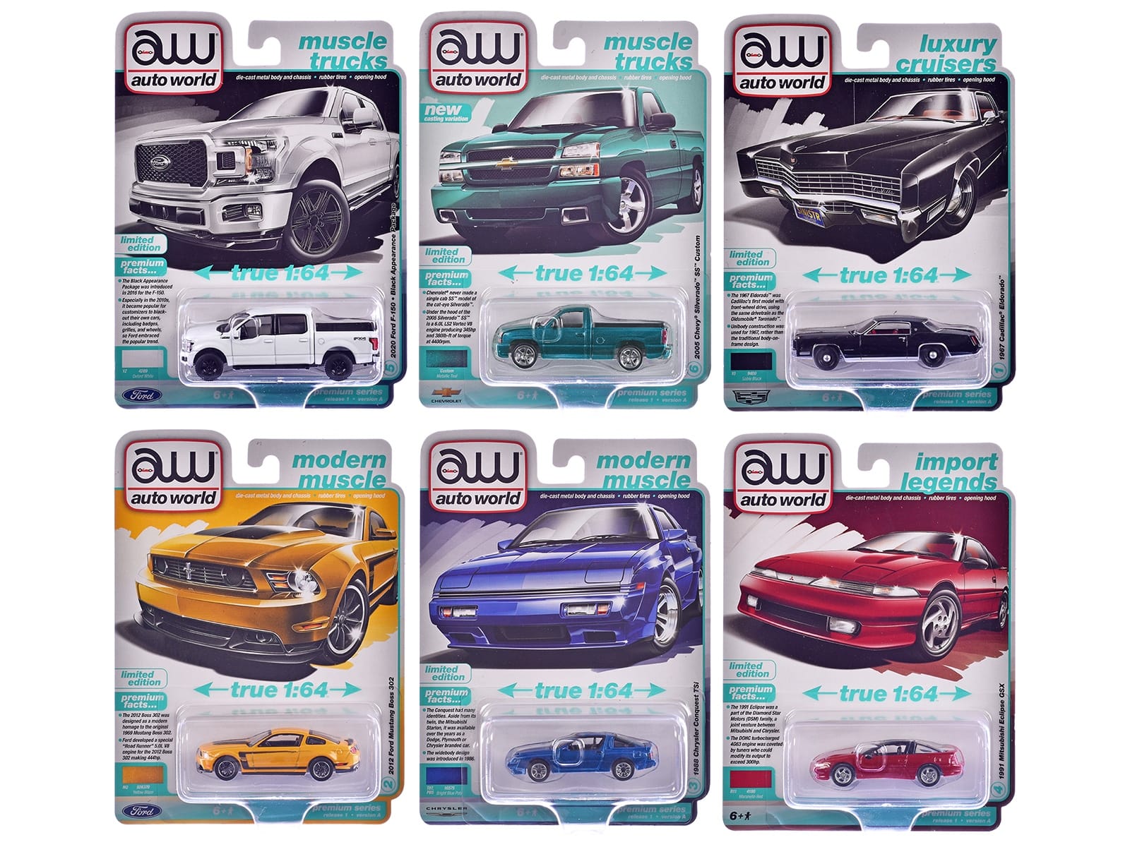 Auto World Premium 2025 Release 1 Set A of 6 pieces 1/64 Diecast Model Cars by Auto World - Image 2