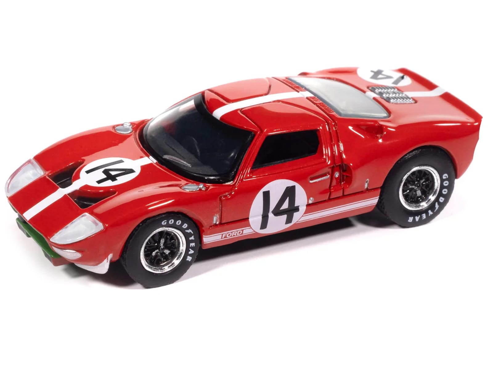 1965 Ford GT40 #14 Red with White Stripes "Vintage Muscle" Series 1/64 Diecast Model Car by Auto World - Image 2