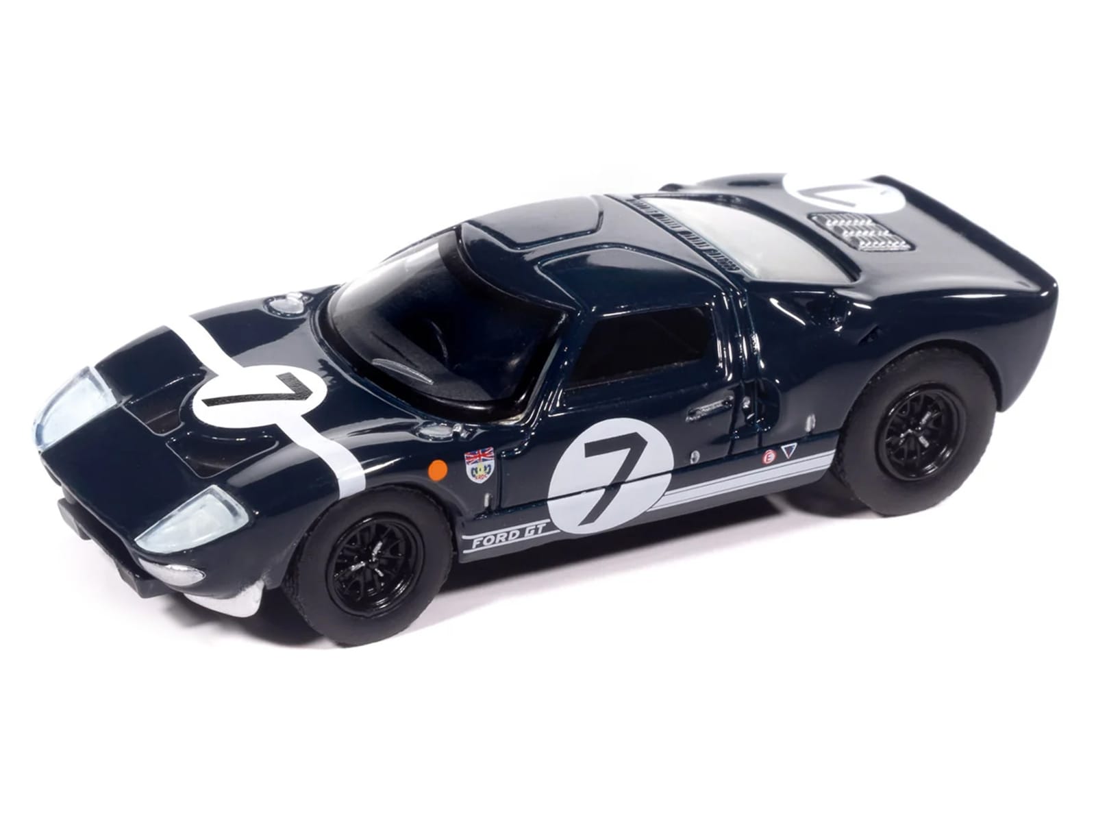 1965 Ford GT40 #7 Blue Black with White Stripes "Vintage Muscle" Series 1/64 Diecast Model Car by Auto World - Image 2