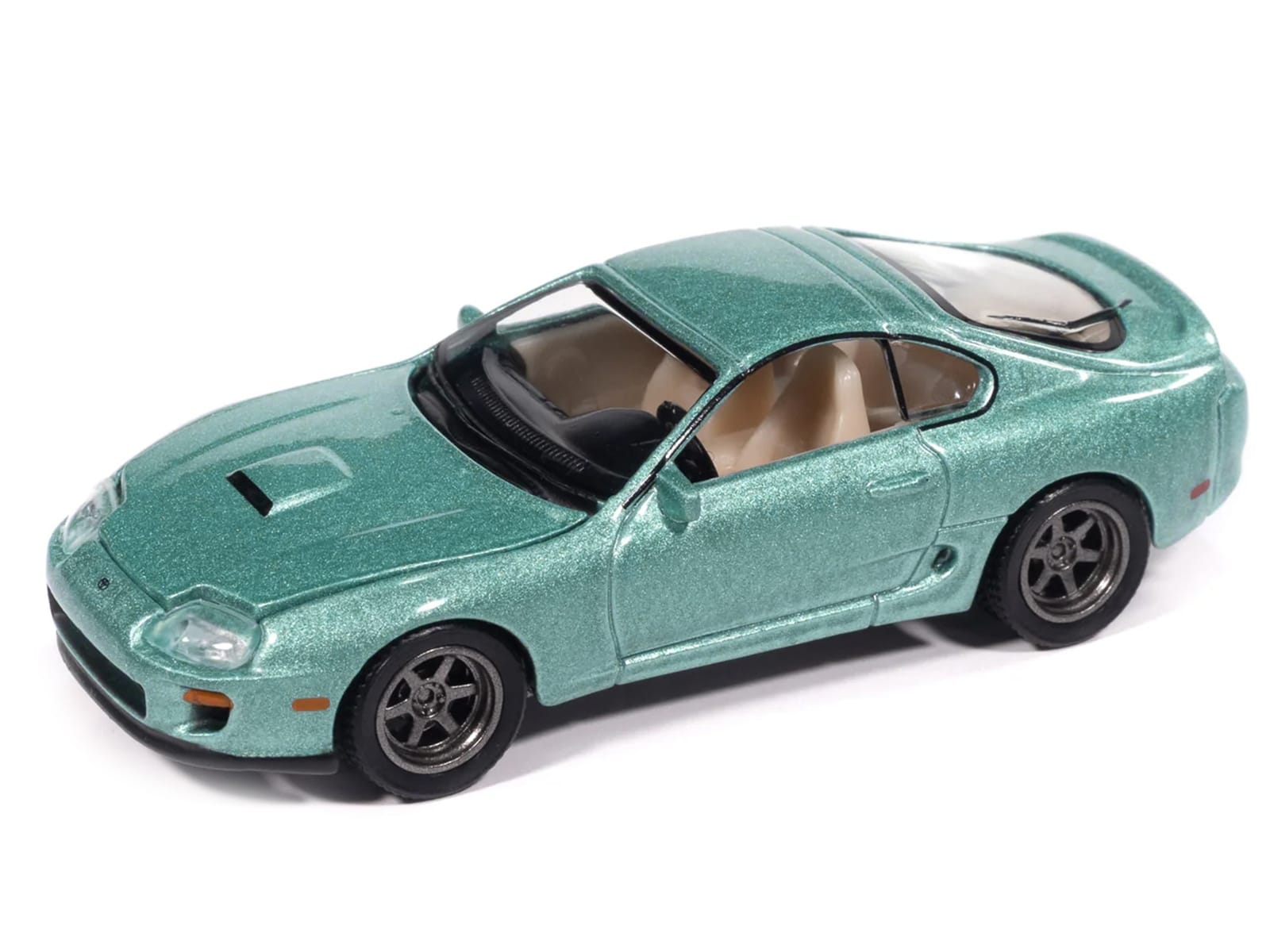 1998 Toyota Supra Caribbean Green Metallic "Modern Muscle" Series 1/64 Diecast Model Car by Auto World - Image 2