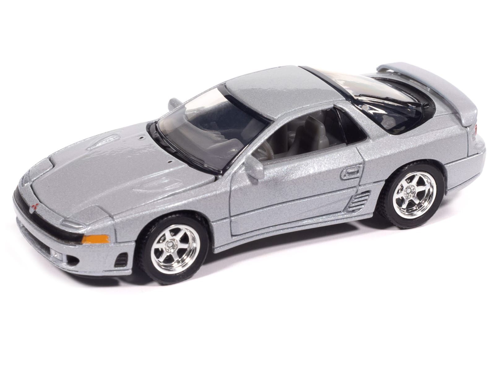 1993 Mitsubishi 3000GT VR-4 Zurich White Silver Metallic "Import Legends" Series 1/64 Diecast Model Car by Auto World - Image 2