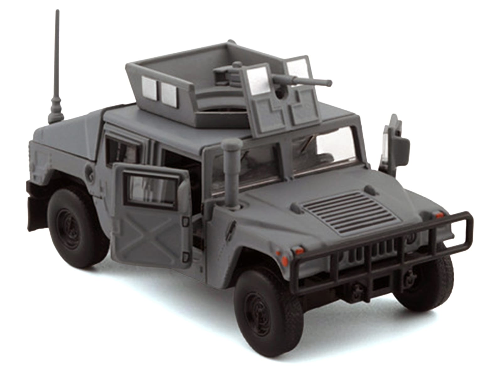 HUMVEE 4-CT Military Vehicle Matt Gray with Alternative Tops 1/64 Diecast Model Car by BM Creations - Image 5