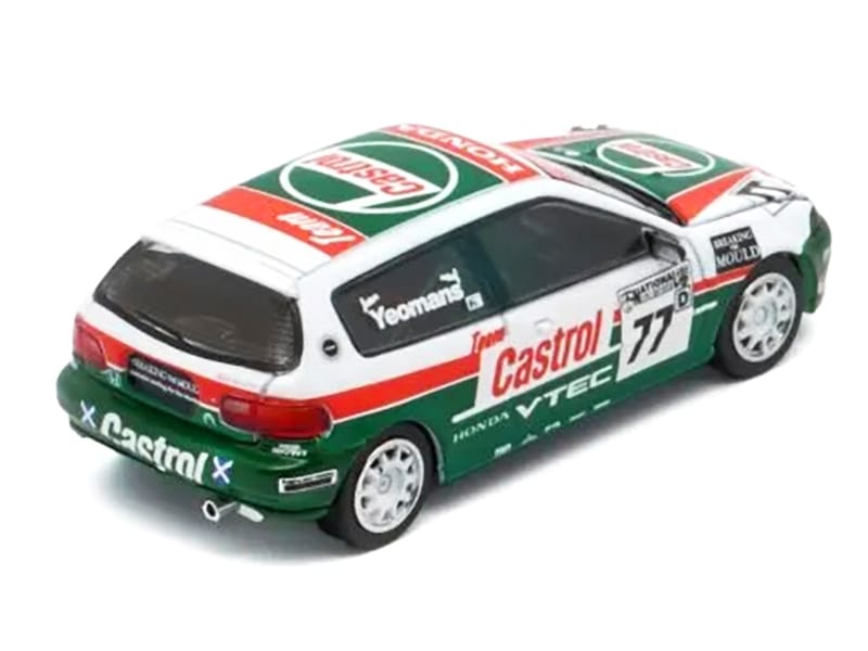 Honda Civic EG6 RHD (Right Hand Drive) #77 Team Castrol "National Saloon Car Cup" (1993) 1/64 Diecast Model Car by BM Creations - Image 4