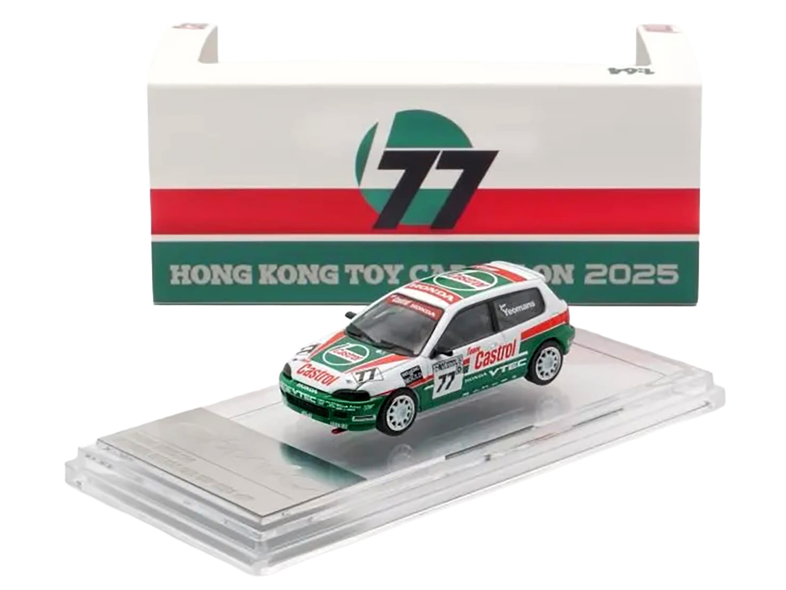 Honda Civic EG6 RHD (Right Hand Drive) #77 Team Castrol "National Saloon Car Cup" (1993) 1/64 Diecast Model Car by BM Creations - Image 5