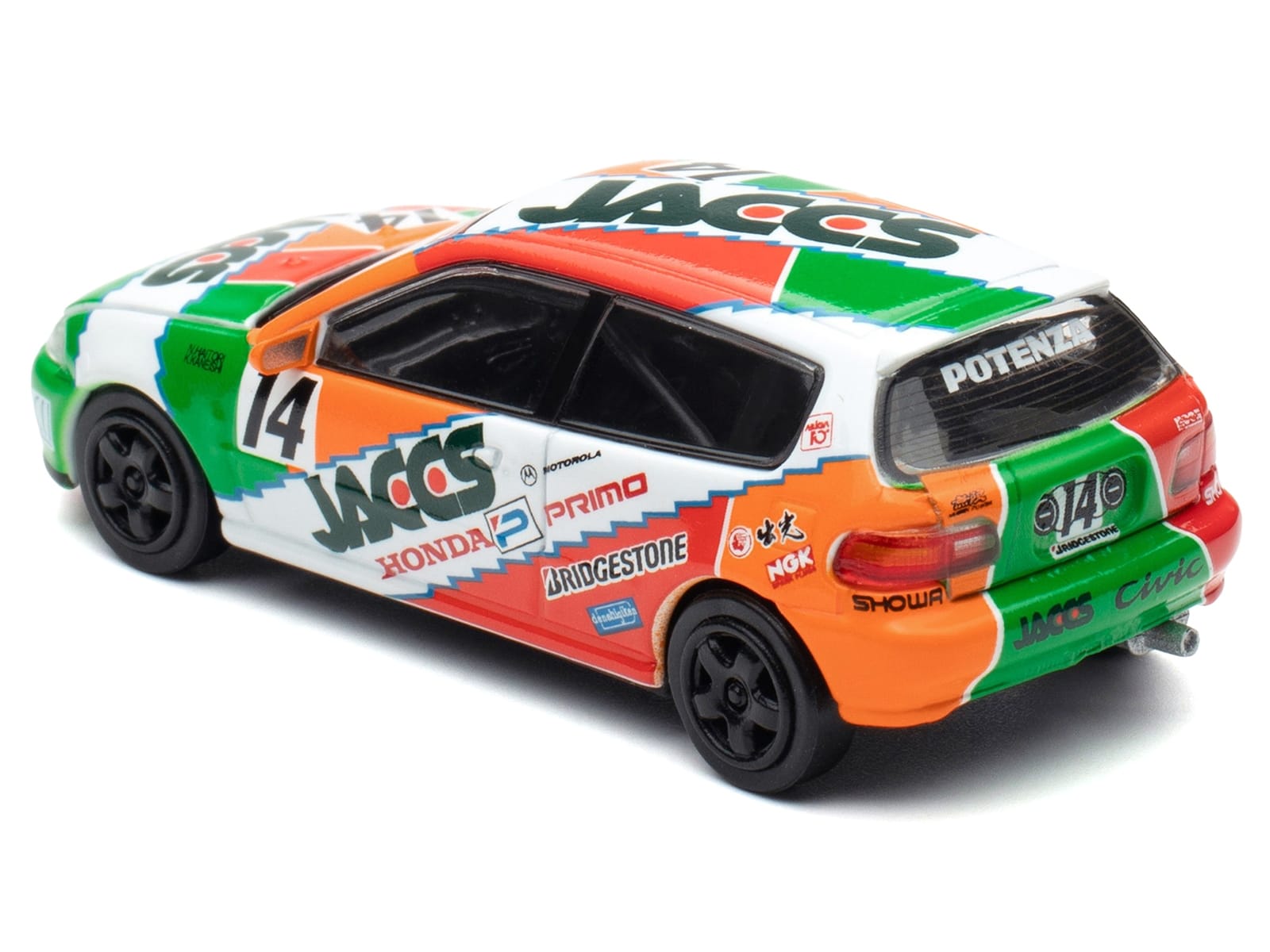 Honda Civic EG6 RHD (Right Hand Drive) #14 JACCS "Japanese Touring Car Championship" (1993) 1/64 Diecast Model Car by BM Creations - Image 4
