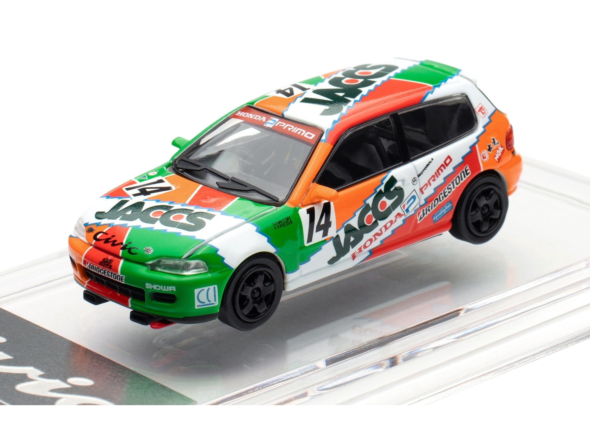 Honda Civic EG6 RHD (Right Hand Drive) #14 JACCS "Japanese Touring Car Championship" (1993) 1/64 Diecast Model Car by BM Creations - Image 5