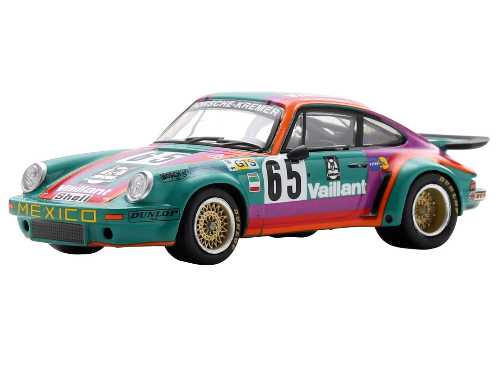 Porsche 911 Carrera RSR #65 Juan Carlos Bolanos - Andres Contreras - Billy Sprowls "Porsche Kremer Racing Team" "24 Hours of Le Mans" (1975) 1/64 Model Car by Spark - Image 5