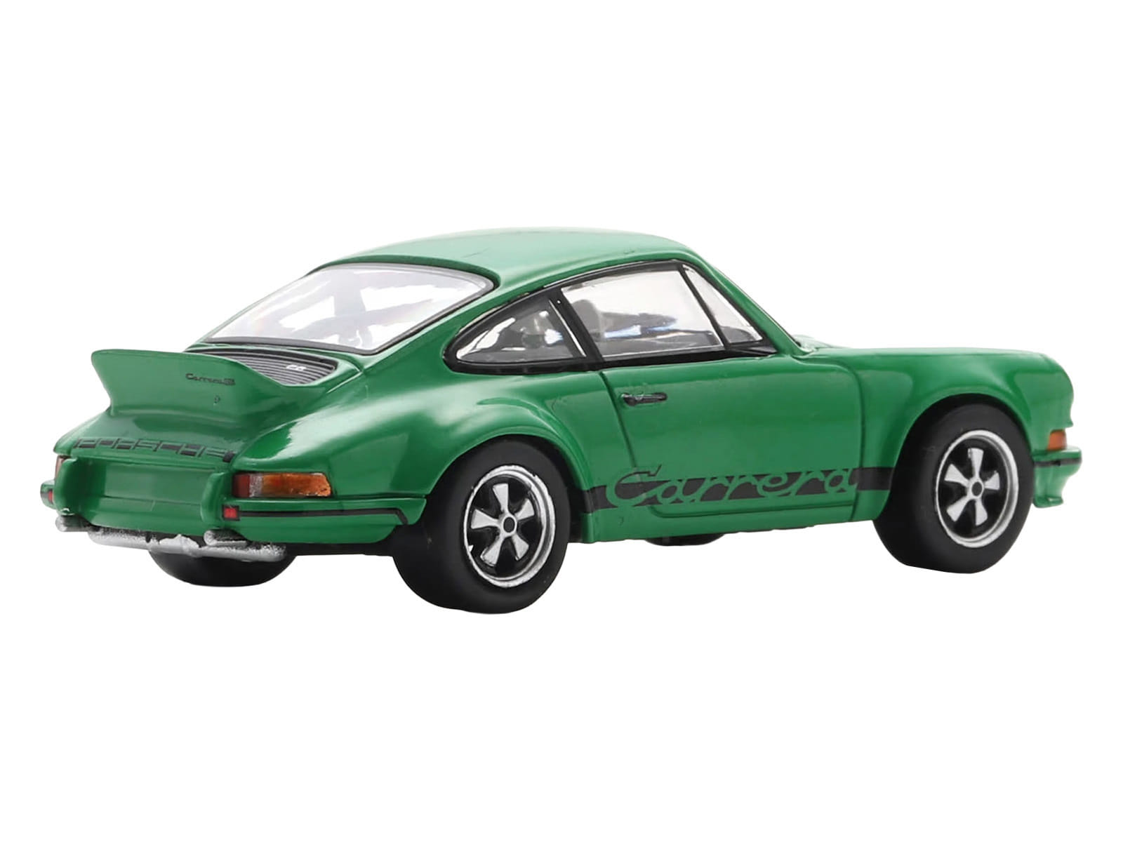 1973 Porsche 911 Carrera RSR 2.8 Green with Black Stripes 1/64 Model Car by Spark - Image 3