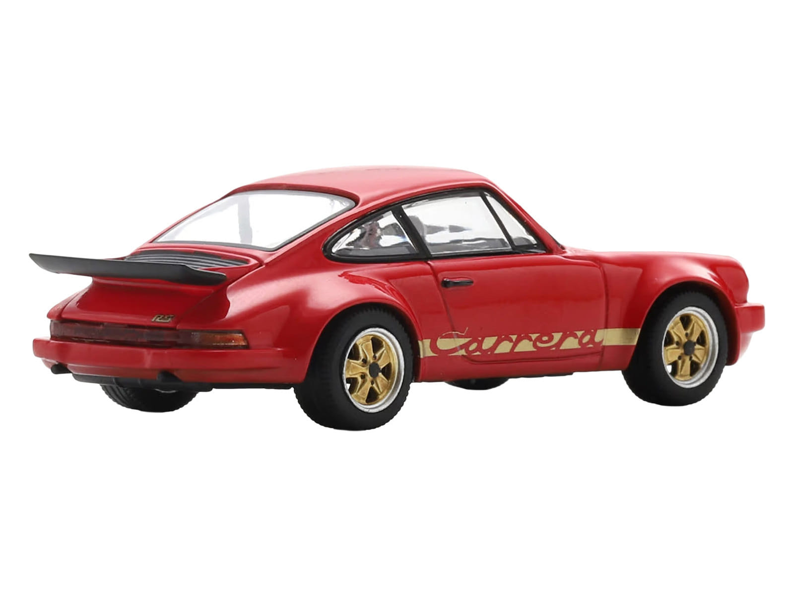 1974 Porsche 911 Carrera RS 3.0 Red with Gold Stripes 1/64 Model Car by Spark - Image 3
