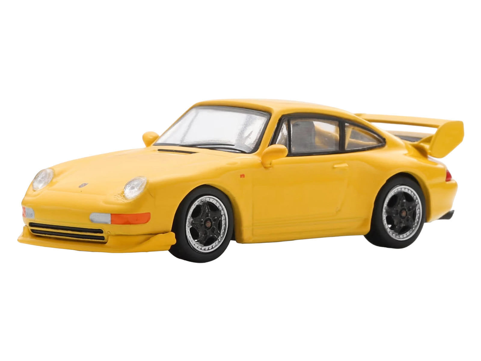 1995 Porsche 911 Carrera RS 3.8 Yellow 1/64 Model Car by Spark - Image 4