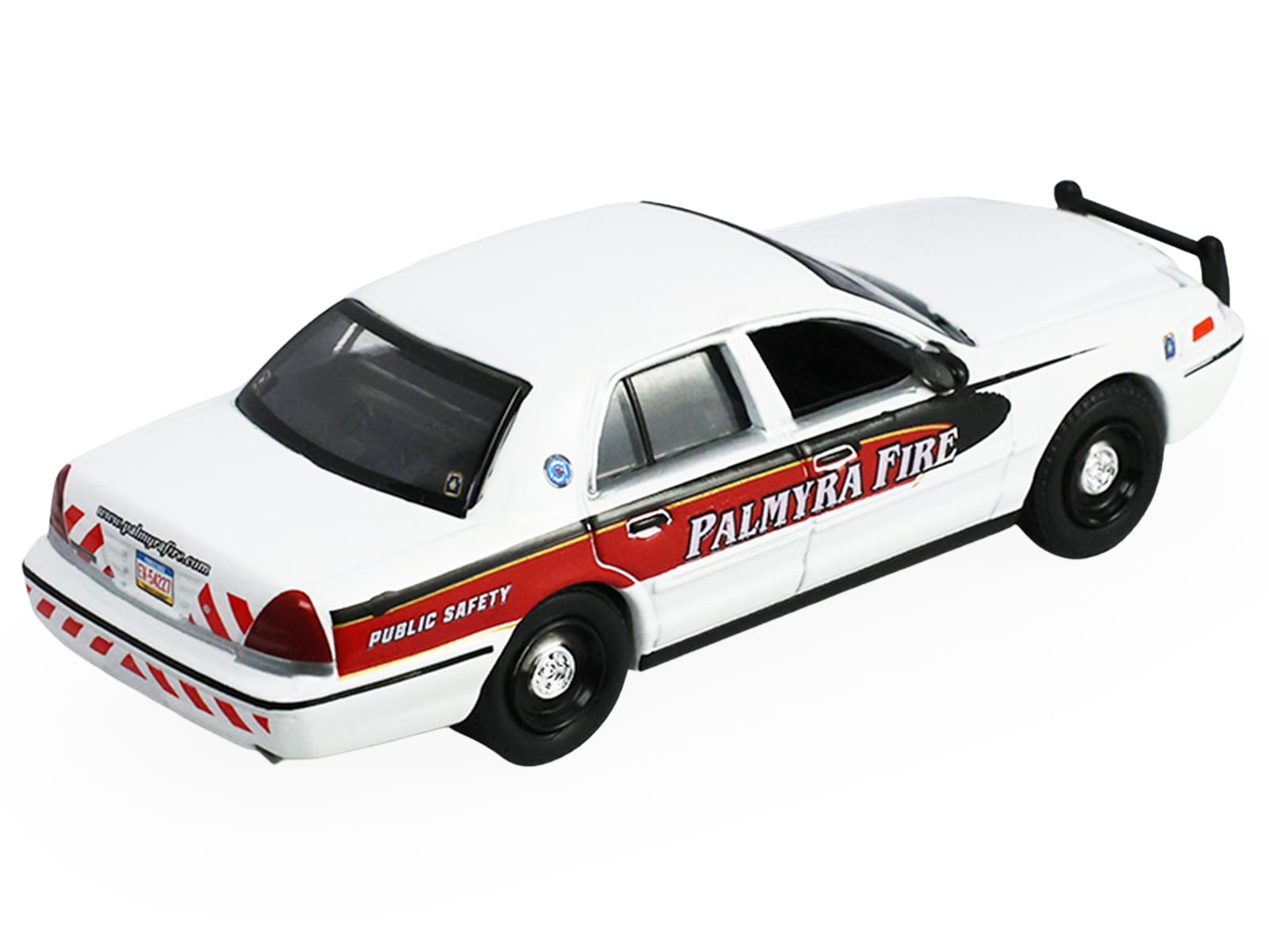 2011 Ford Crown Victoria "Palmyra Pennsylvania Citizen's Fire Company" White with Graphics "Fire & Rescue" Series #5 1/64 Diecast Model Car by Greenlight - Image 3