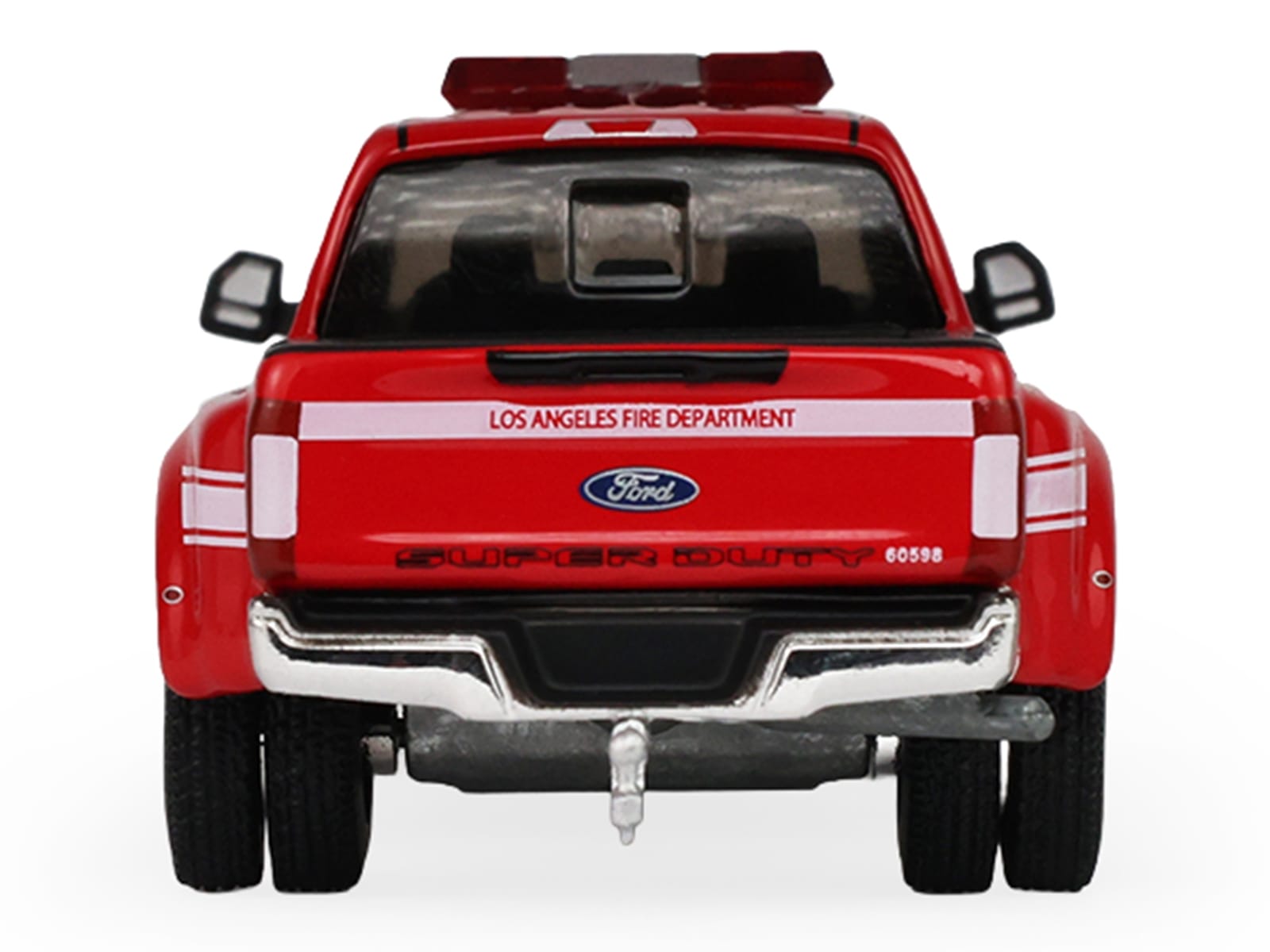 2018 Ford F-350 Pickup Truck "Los Angeles Fire Department" Red with White Stripes "Fire & Rescue" Series #5 1/64 Diecast Model Car by Greenlight - Image 5