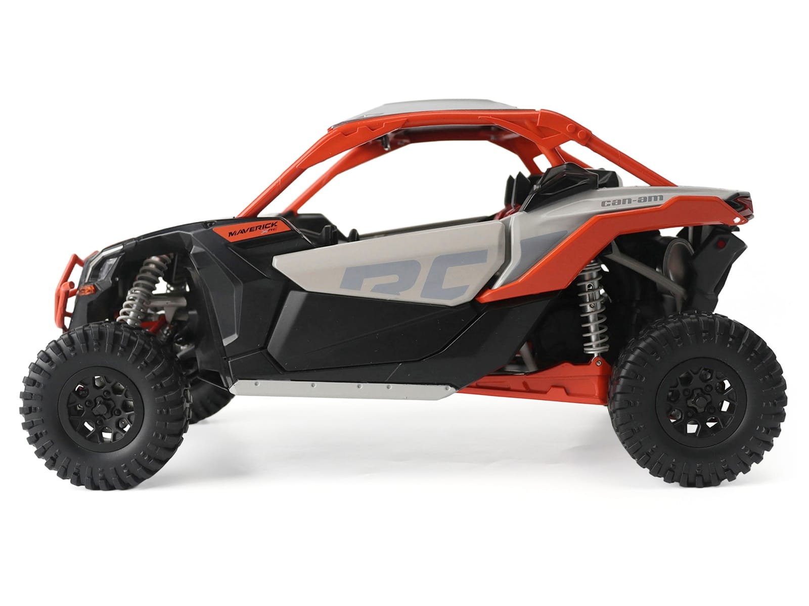 Can-Am Maverick X3 X RC Turbo RR Chalk Gray and Orange 1/12 Diecast Model by BRP Models - Image 2