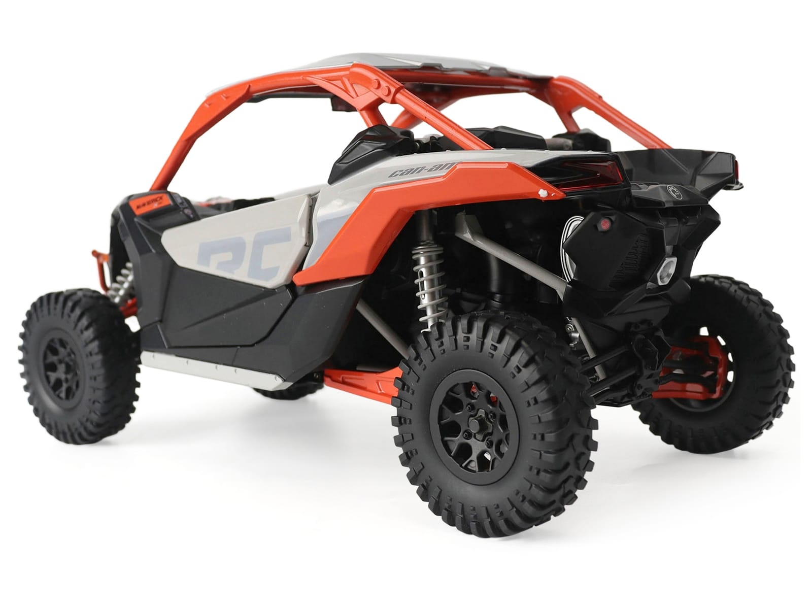 Can-Am Maverick X3 X RC Turbo RR Chalk Gray and Orange 1/12 Diecast Model by BRP Models - Image 3