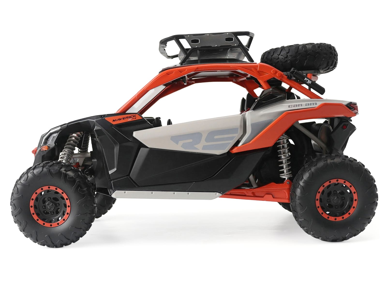 Can-Am Maverick X3 X RS Turbo RR with Roof Rack Chalk Gray and Orange 1/12 Diecast Model by BRP Models - Image 2