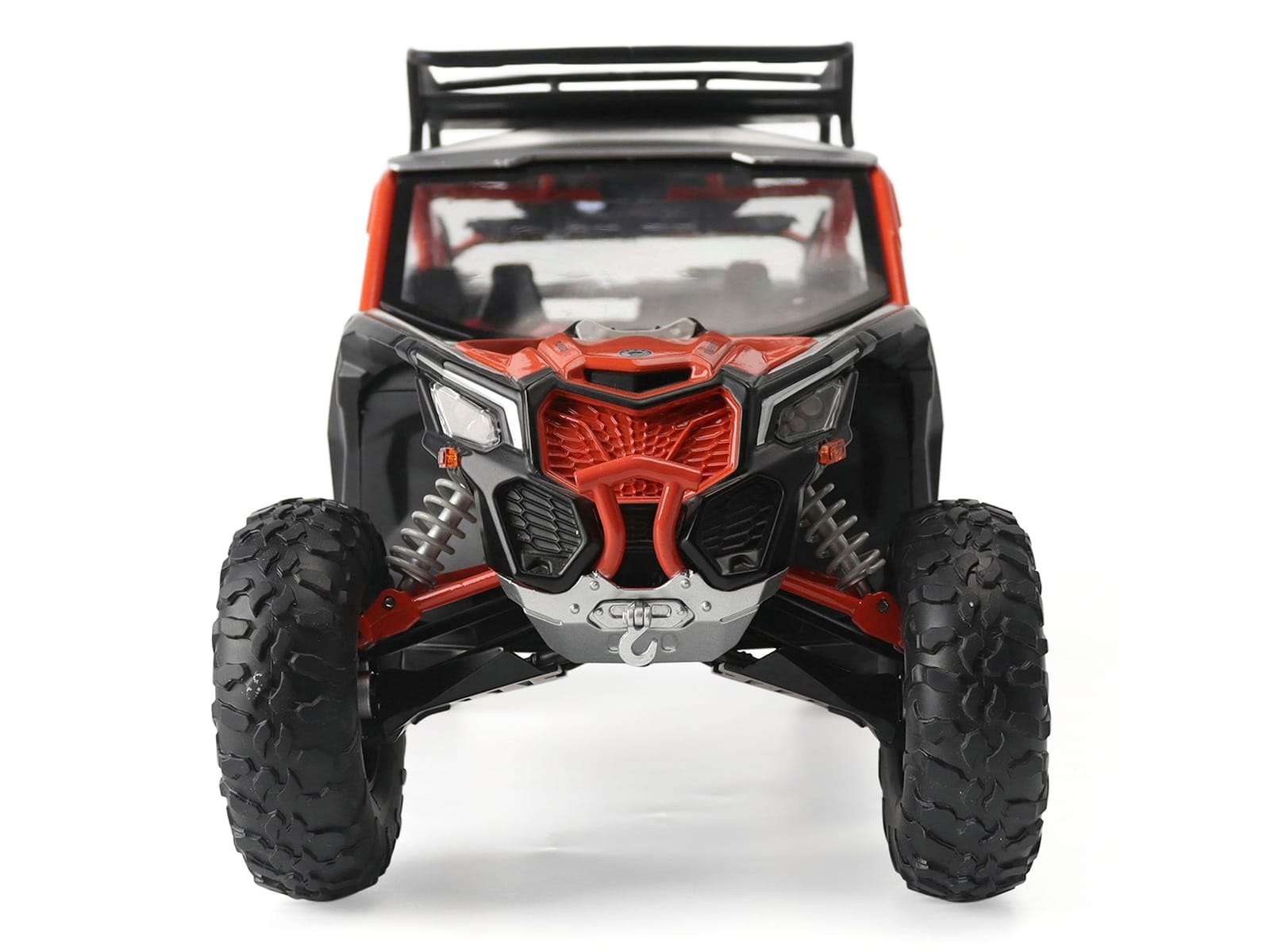 Can-Am Maverick X3 X RS Turbo RR with Roof Rack Chalk Gray and Orange 1/12 Diecast Model by BRP Models - Image 4