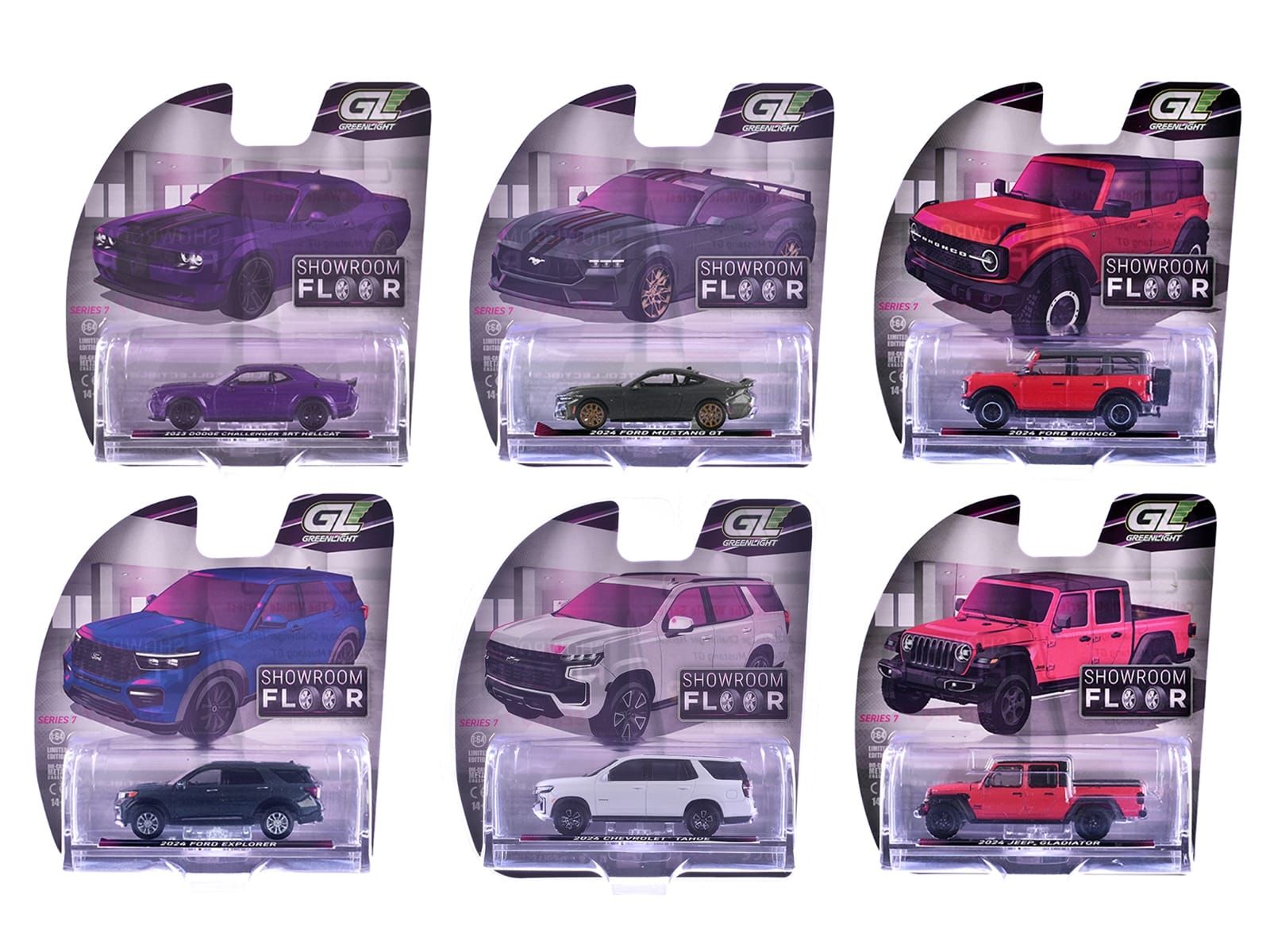 "Showroom Floor" Series 7 Set of 6 Cars 1/64 Diecast Model Cars by Greenlight - Image 2