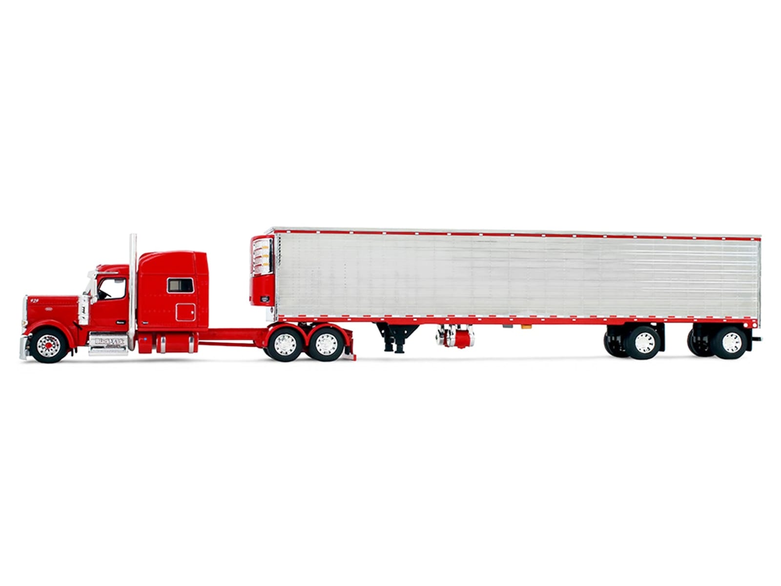 Peterbilt 589 with 78" Mid-Roof Sleeper and 53' Utility Trailer with Reefer "Blackjack Express LLC" Red "Big Rigs" Series II #6 1/64 Diecast Model by DCP/First Gear - Image 3