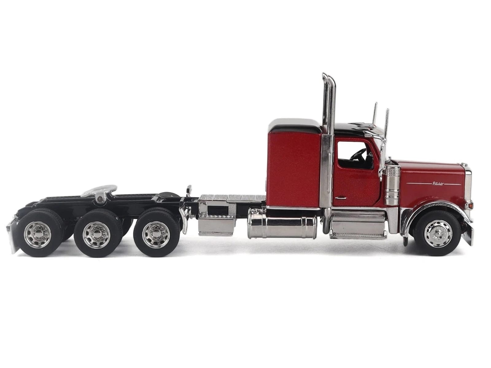 Peterbilt 589 Tridem-Axle Legendary Package Truck Tractor with 58" Sleeper Legendary Red "Transport Series" 1/64 Diecast Model by Diecast Masters - Image 2