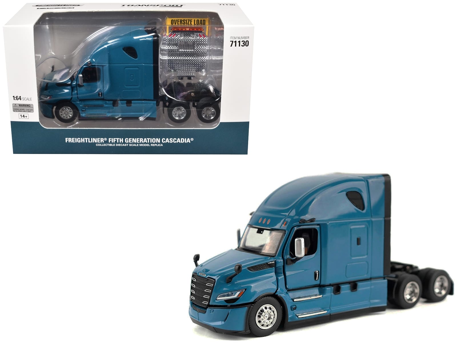2025 Freightliner Cascadia Gen-5 Sleeper Cab Truck Tractor Signature Blue "Transport Series" 1/64 Diecast Model by Diecast Masters