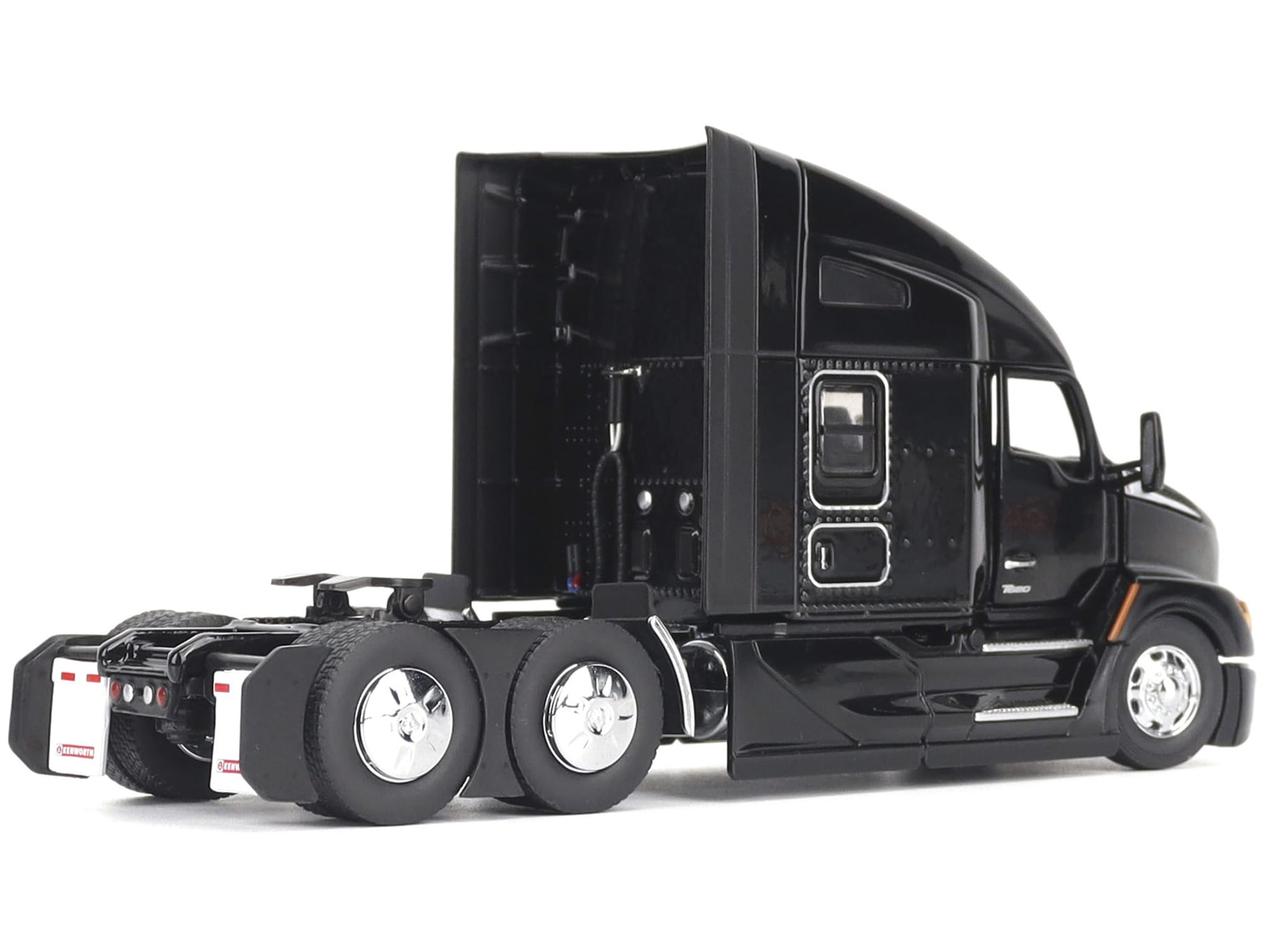 Kenworth T680 76" High Roof Sleeper Cab Truck Tractor Black "Transport Series" 1/50 Diecast Model by Diecast Masters - Image 5