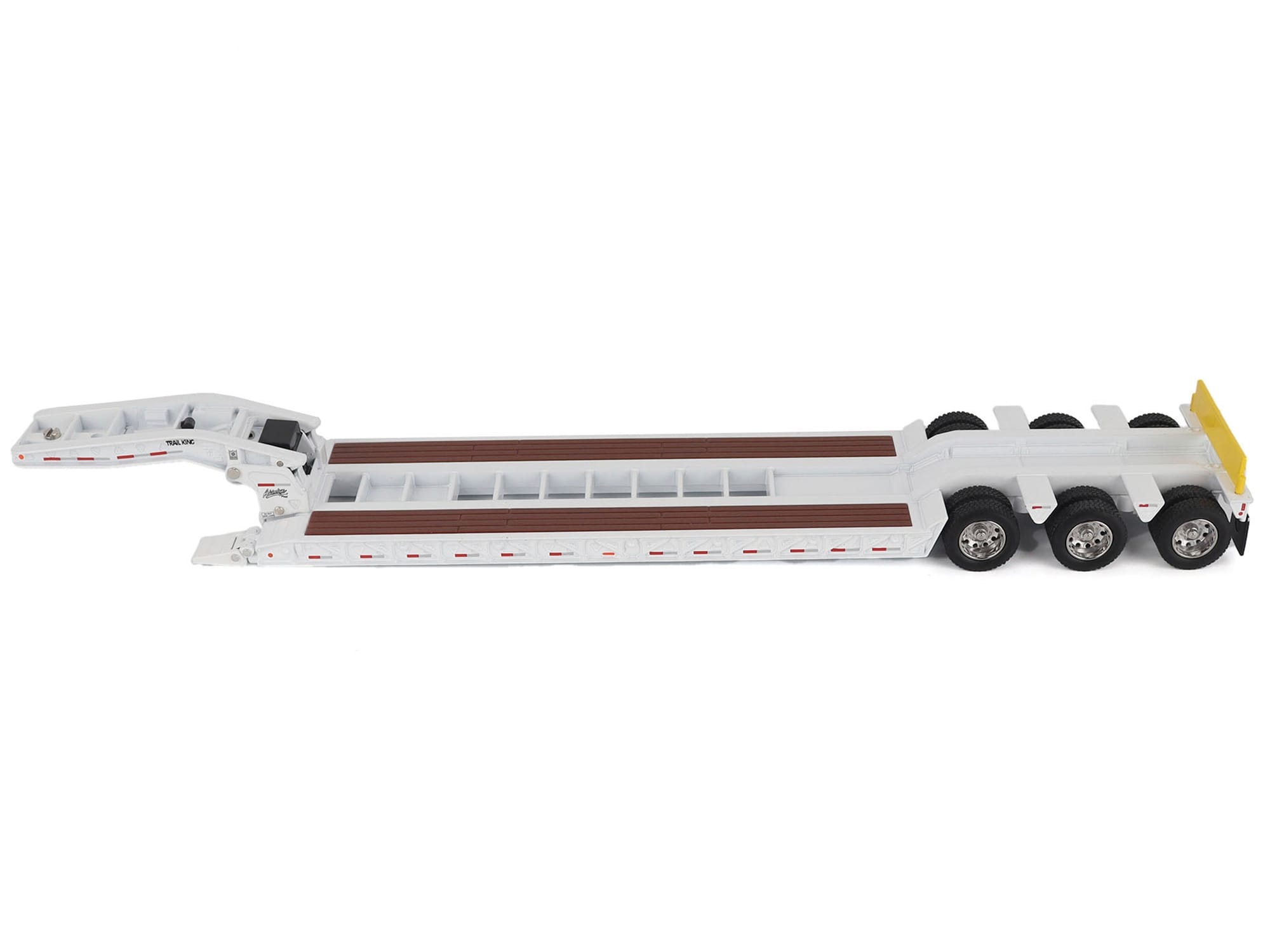 Trail King TK120 Hydraulic Detachable Gooseneck Lowboy Trailer White (Regular Version) "Transport Series" 1/50 Diecast Model by Diecast Masters - Image 3