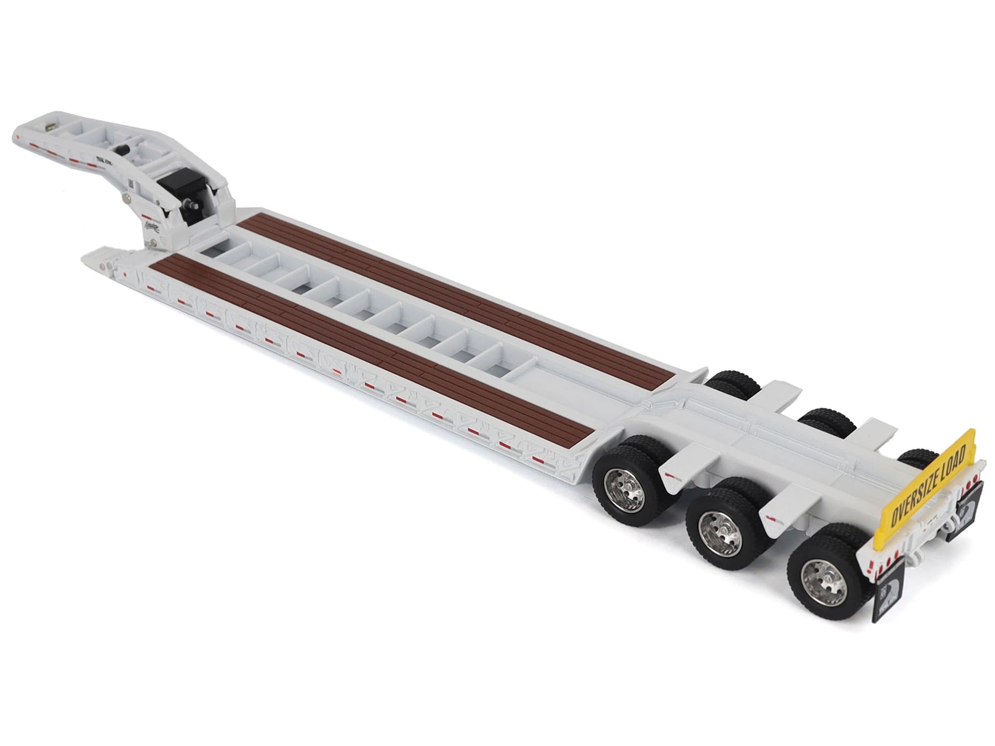 Trail King TK120 Hydraulic Detachable Gooseneck Lowboy Trailer White (Regular Version) "Transport Series" 1/50 Diecast Model by Diecast Masters - Image 4