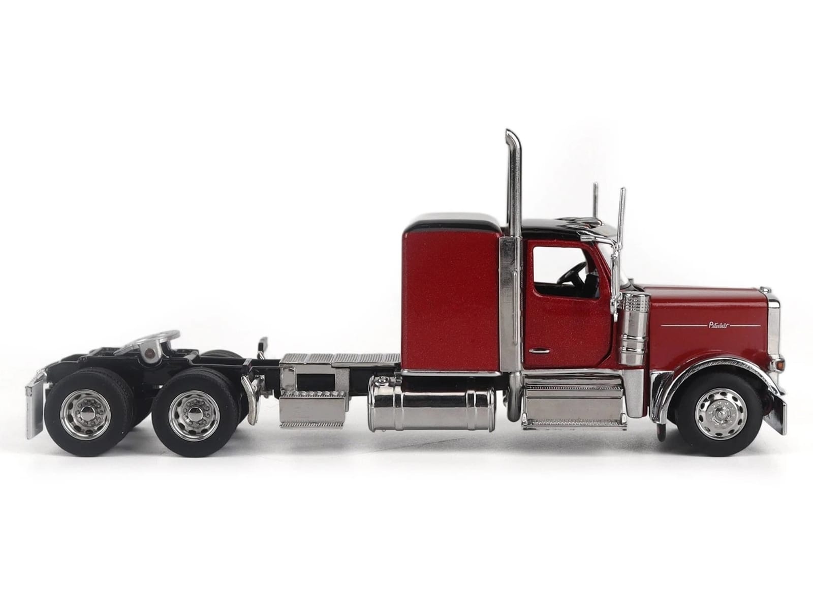 Peterbilt 589 Tandem-Axle Legendary Package Truck Tractor with 58" Sleeper Legendary Red "Transport Series" 1/64 Diecast Model by Diecast Masters - Image 2